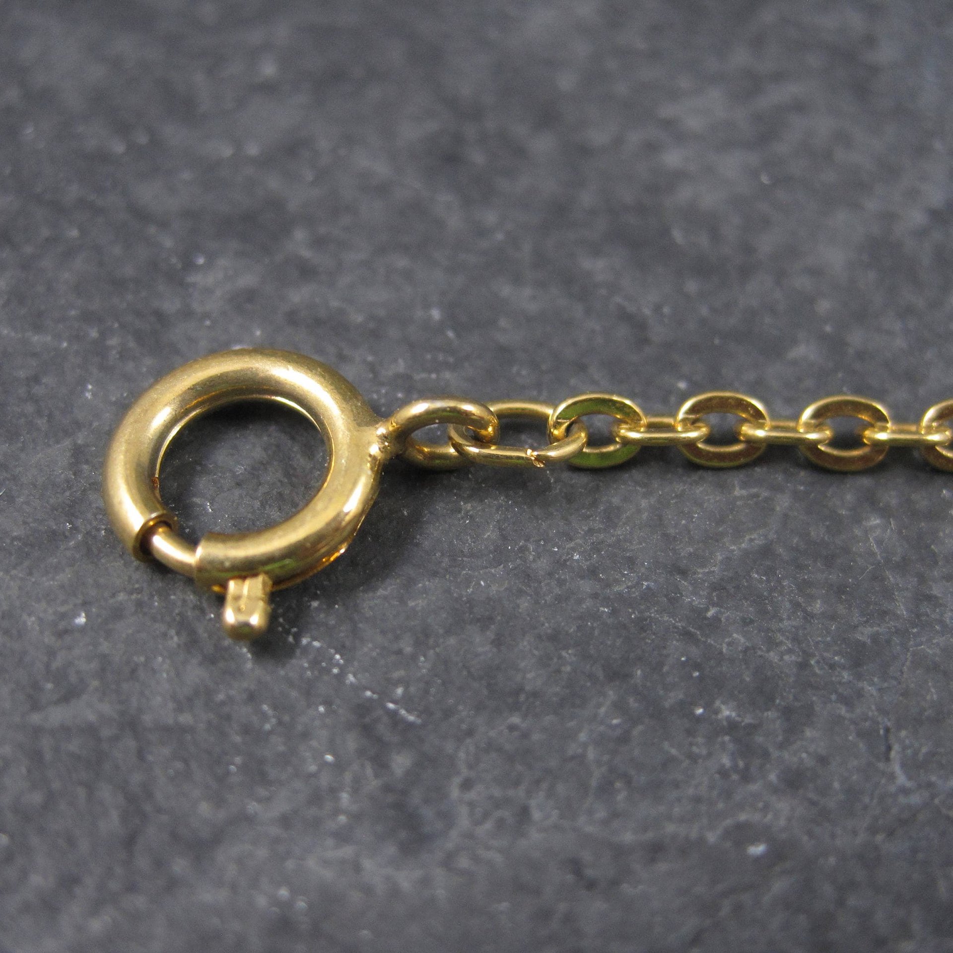 Vintage Gold Tone Necklace Extension 2.25 Inches Chain Extender Large Spring Ring