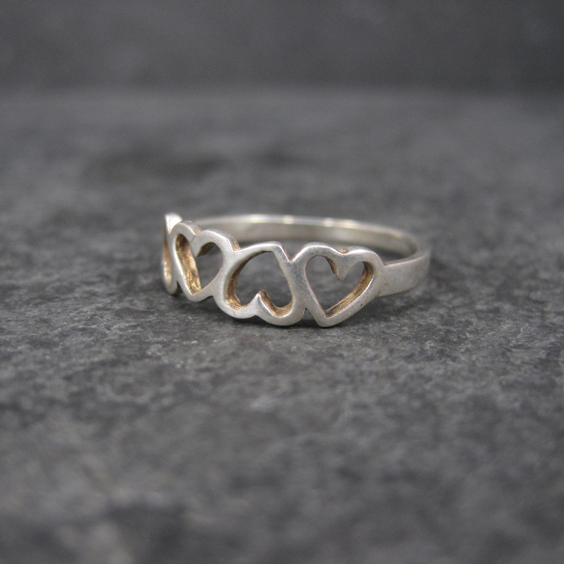 Vintage Sterling Heart Ring Size 8.75