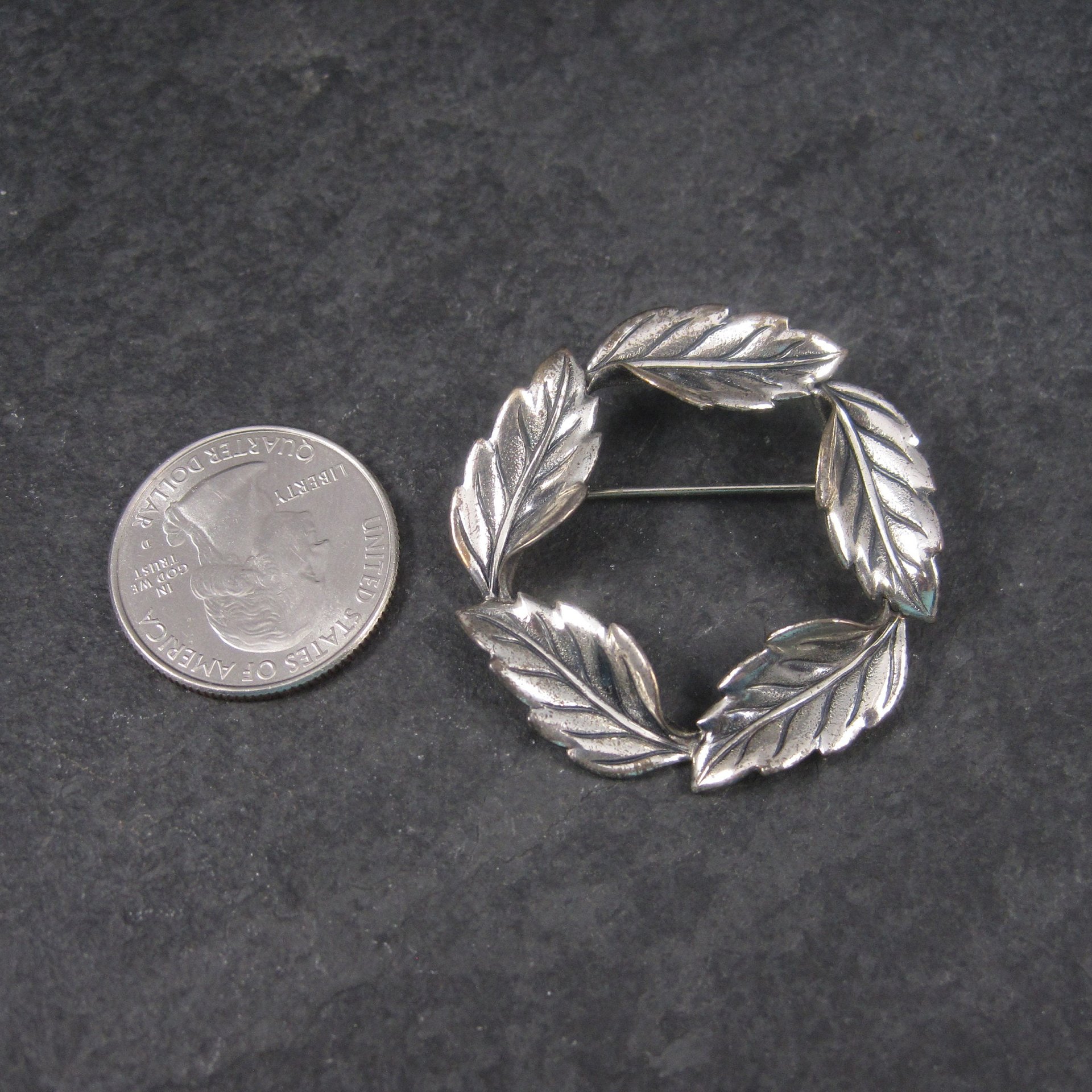 Estate Beau Sterling Leaf Brooch