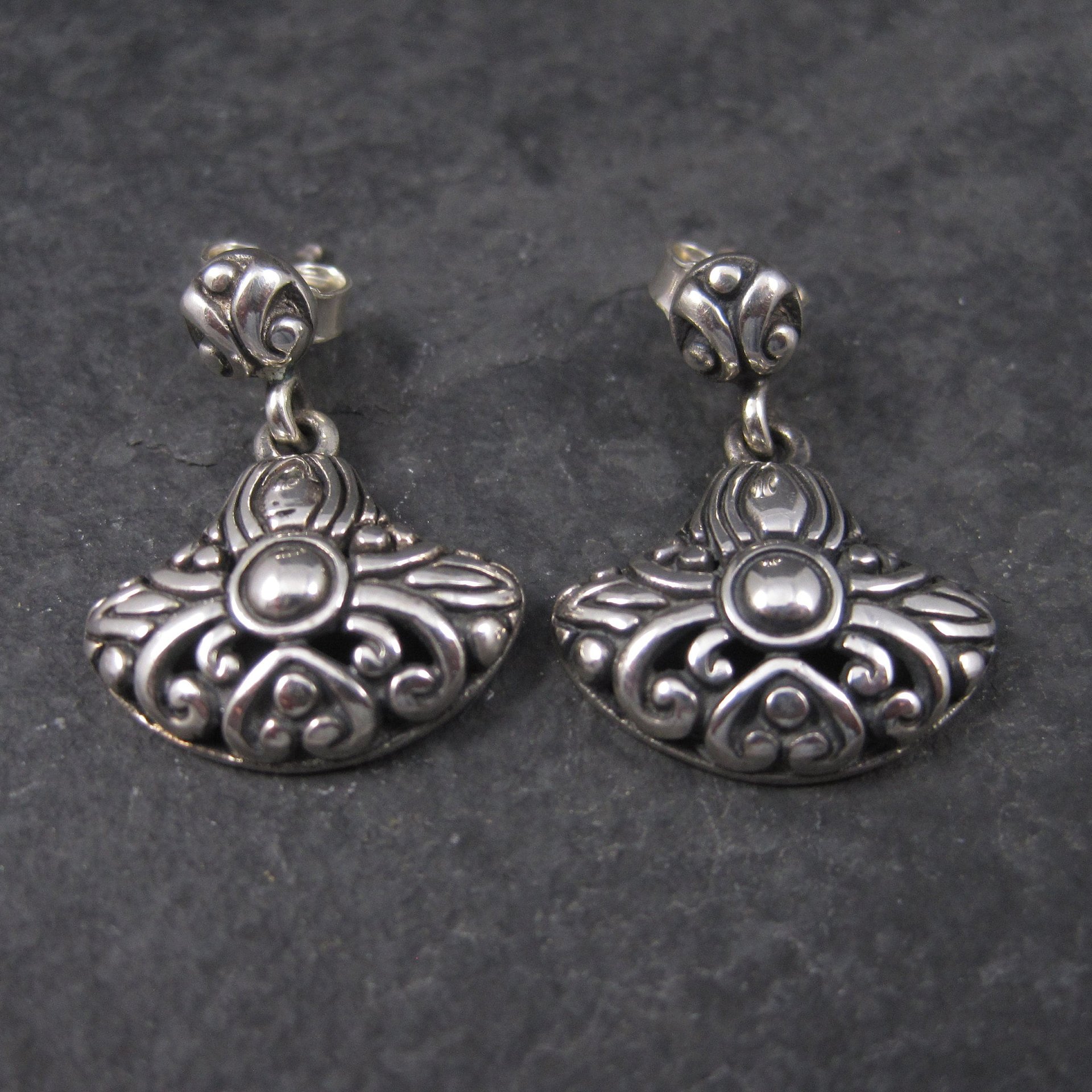 Vintage Sterling Victorian Style Earrings