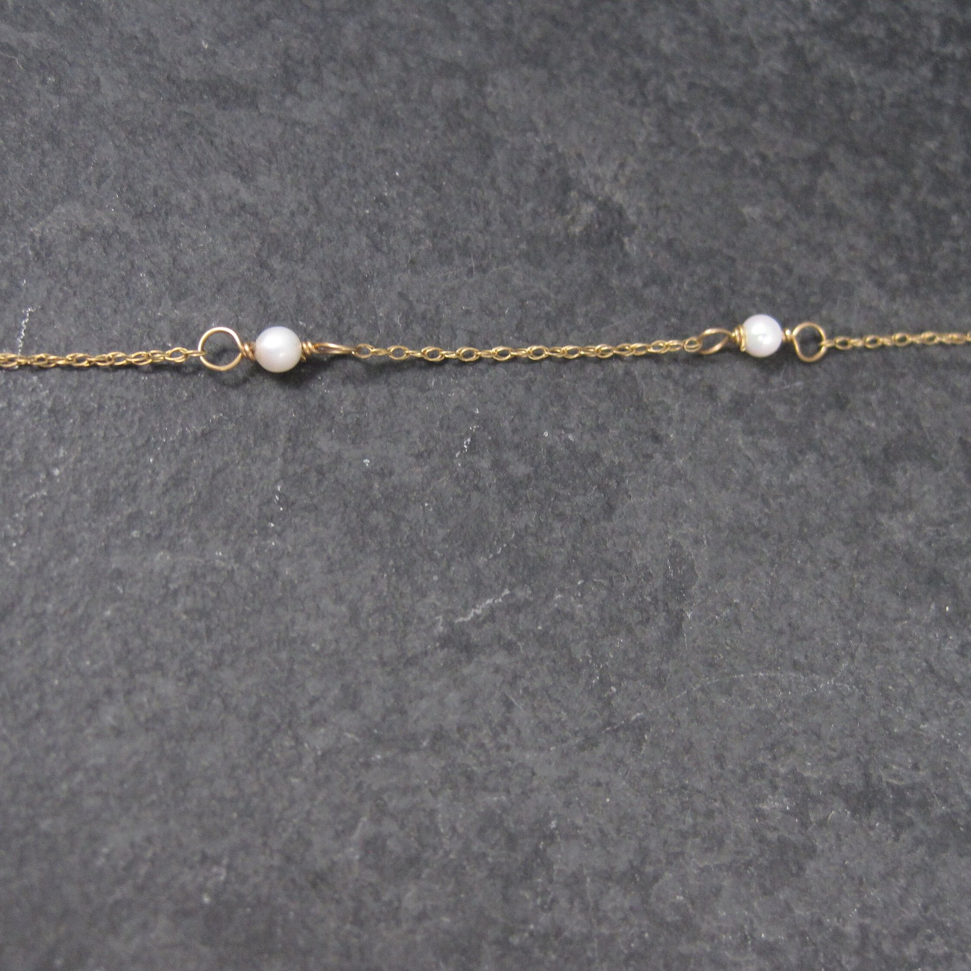 Dainty Vintage 14k Pearl Bracelet 5.5 Inches