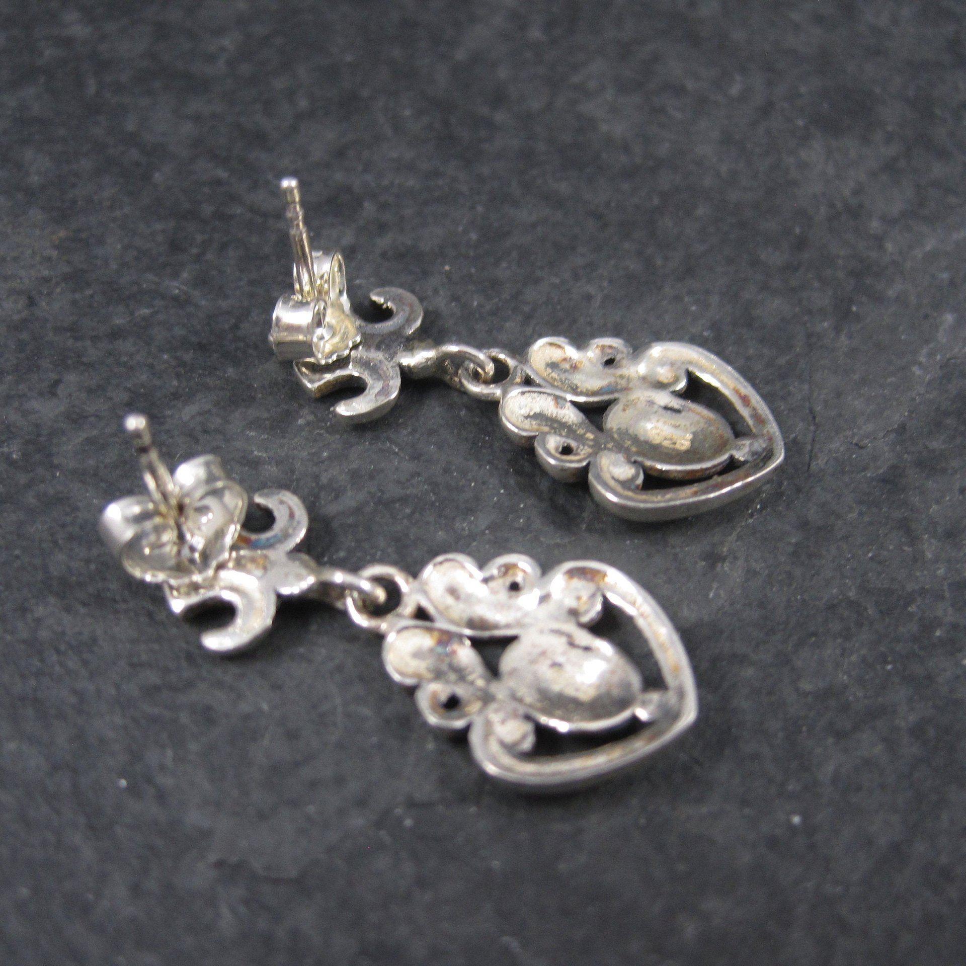 Vintage Sterling Victorian Style Earrings