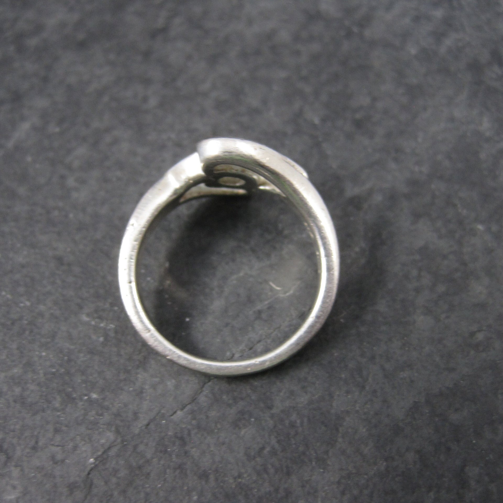 Vintage Sterling Intertwined Heart Ring Size 6.5