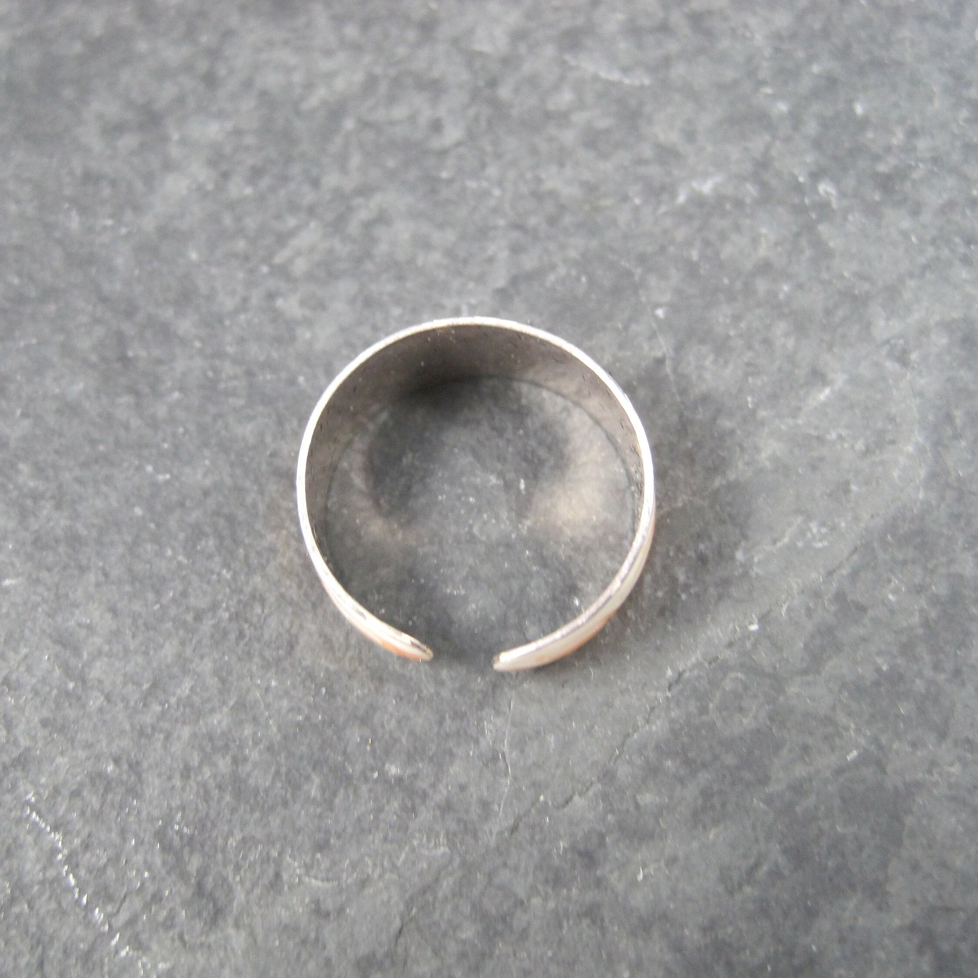 Vintage 90s Sterling Orange Enamel Toe Ring