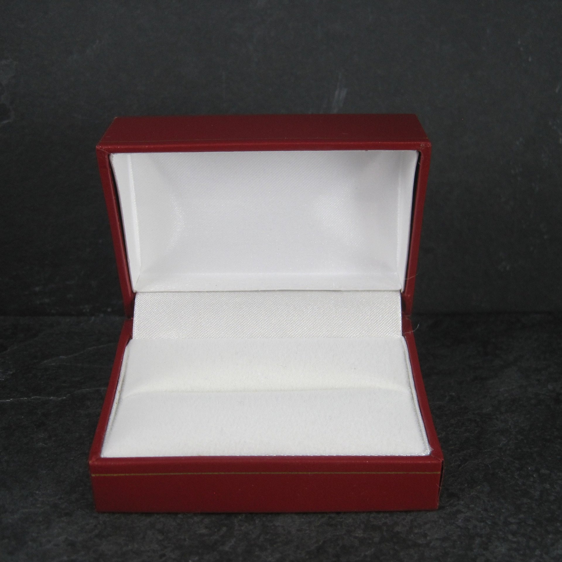 Red Vintage Double Wedding Engagement Ring Box