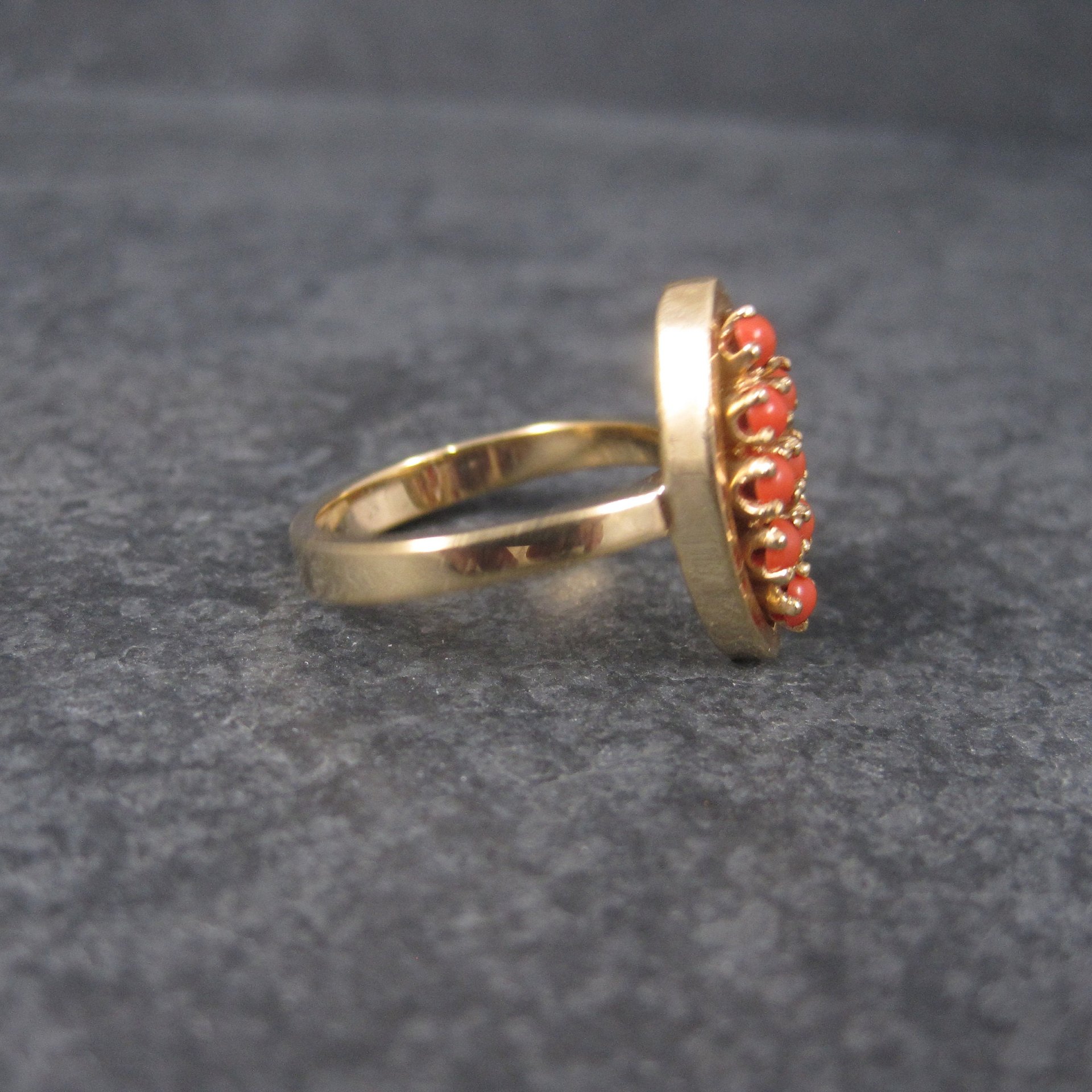 Vintage 14K Coral Ring Size 6.25