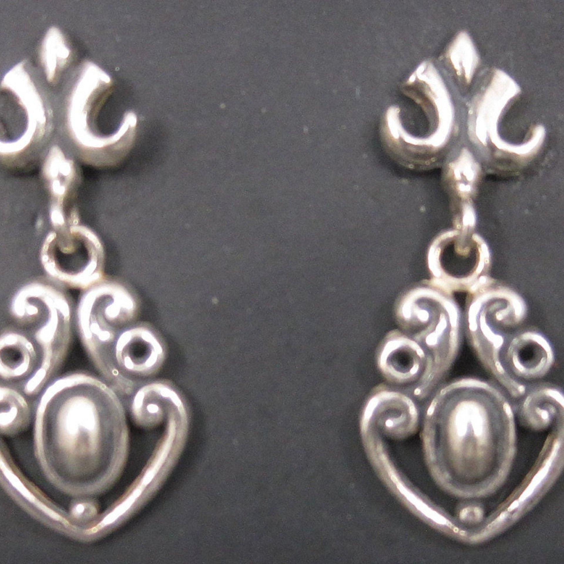 Vintage Sterling Victorian Style Earrings