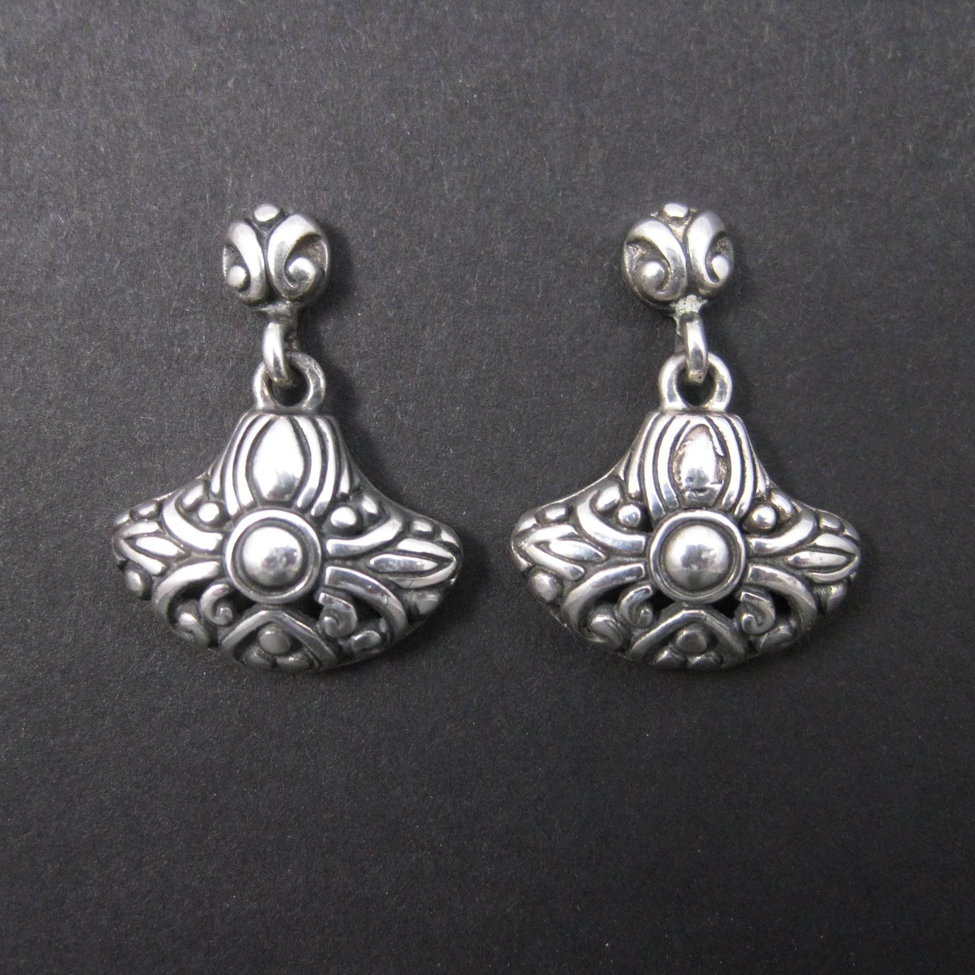 Vintage Sterling Victorian Style Earrings
