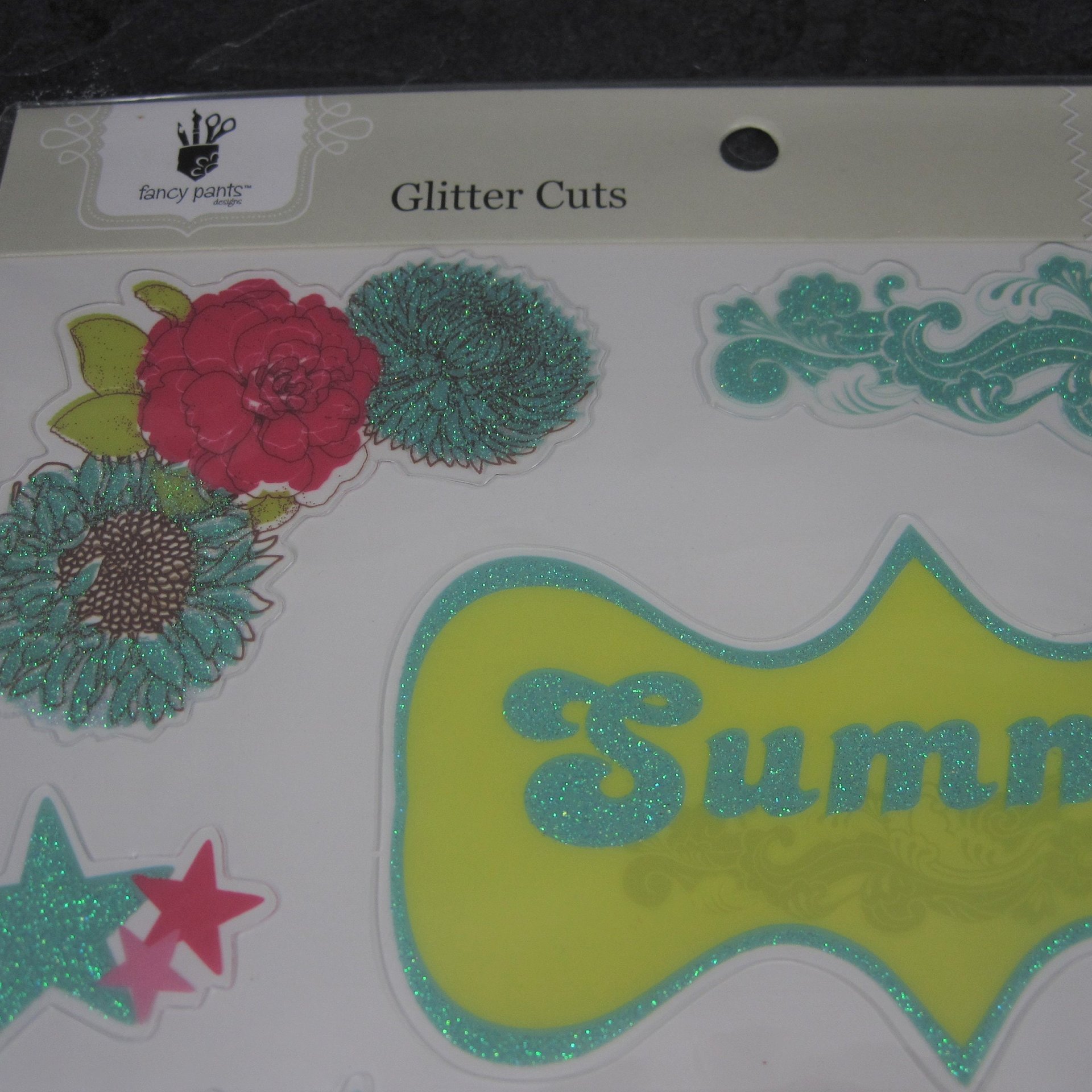 Fancy Pants Summer Scrapbooking Stickers Glitter Cuts Discontinued