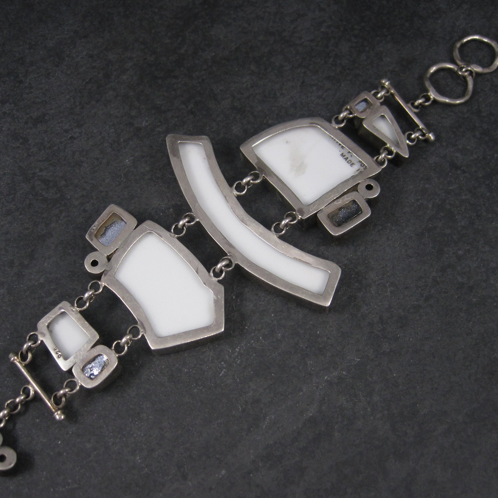 Huge Vintage Designer Sterling Louisiana Bracelet