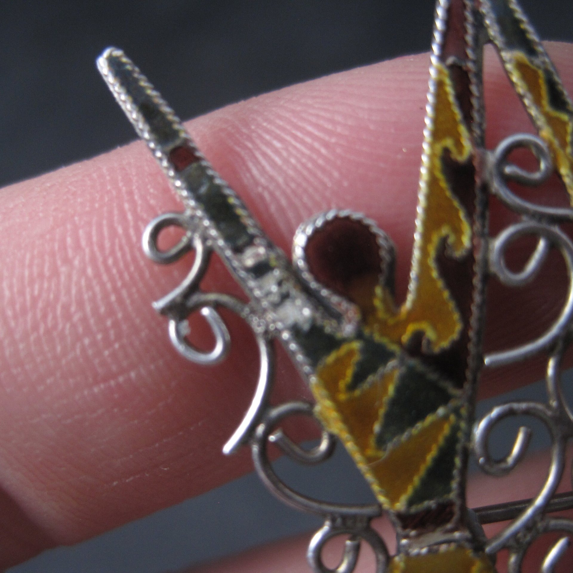 Celebrating Women Brooch Vintage Sterling Silver and Enamel