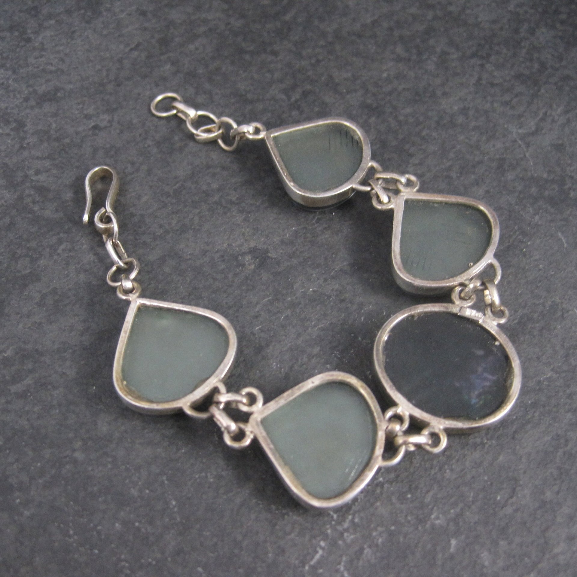 Sterling Silver Dichroic Glass Bracelet