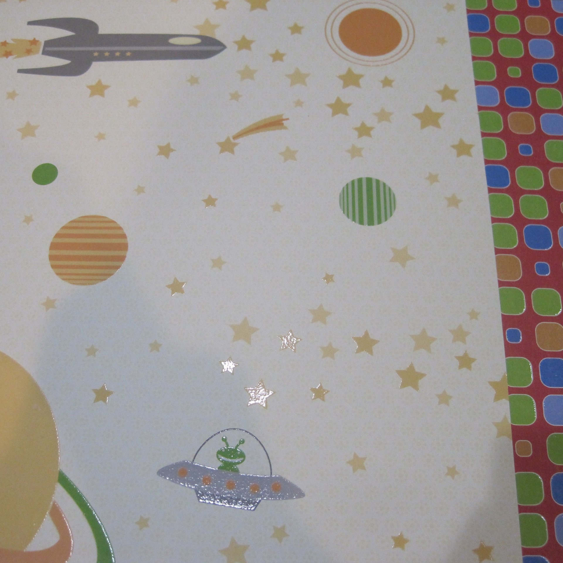 Boys 12x12 Robot Cowboy Scrapbook Paper 12 Pieces Plus Embellishments
