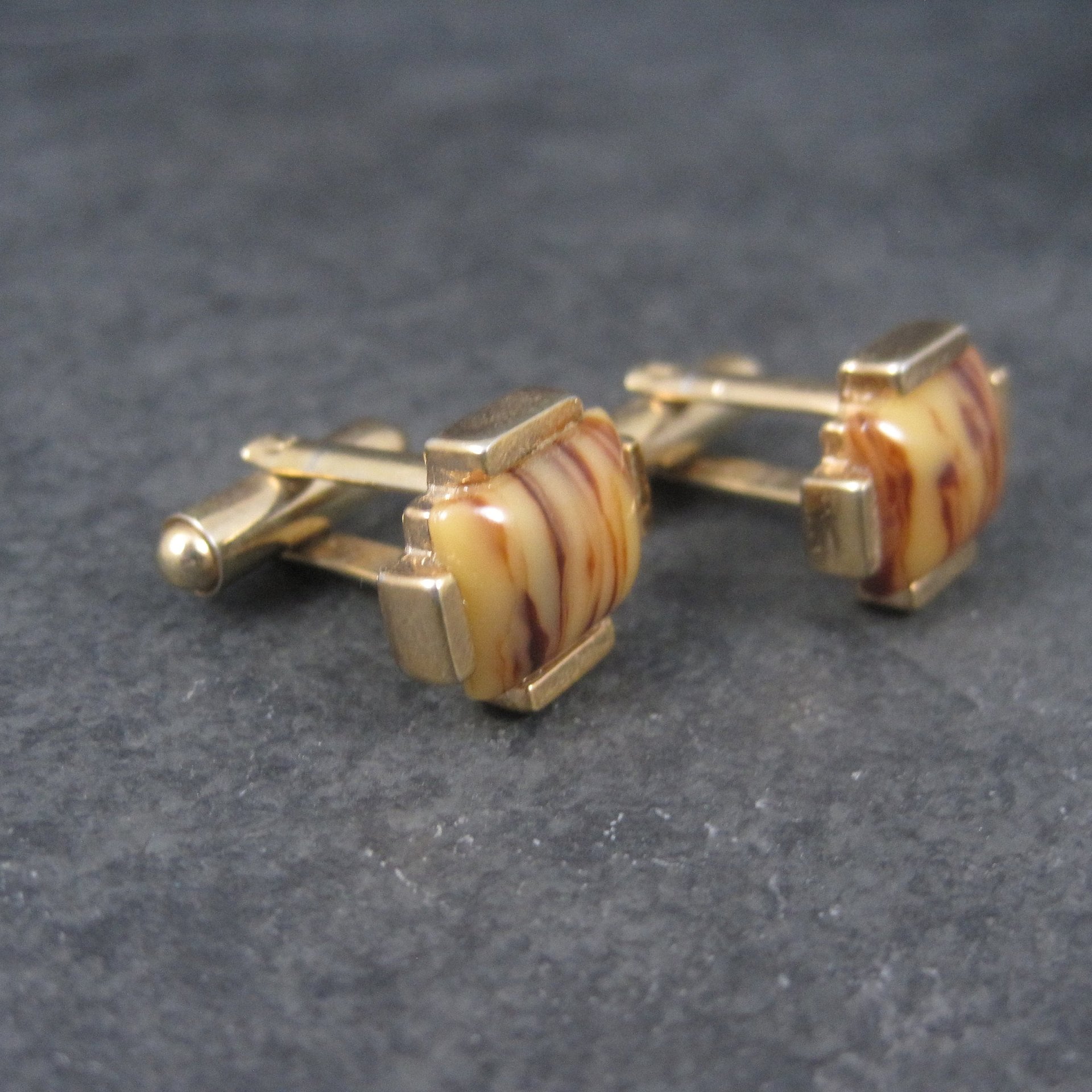 Vintage Faux Agate Cufflinks