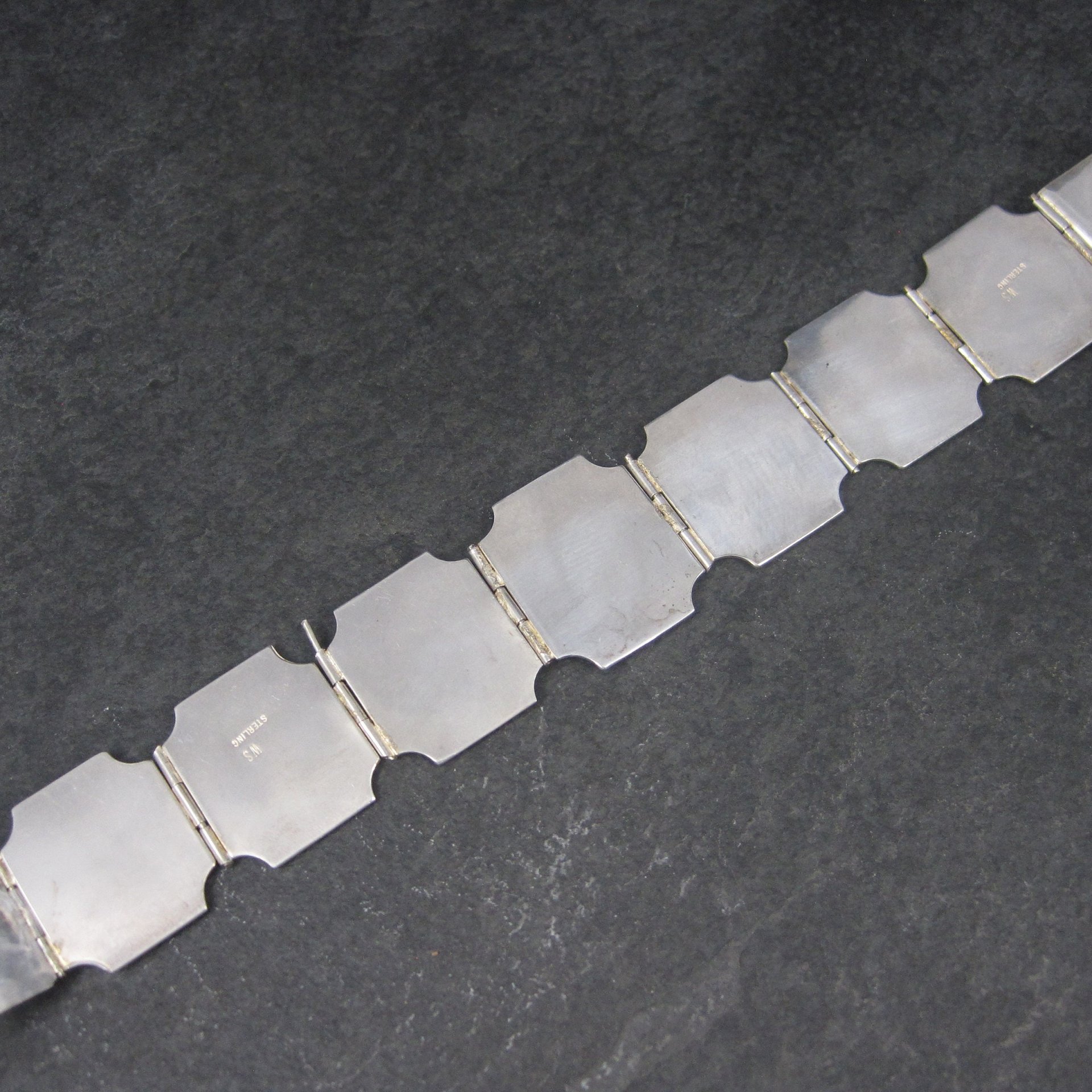 Navajo Sterling Kokopelli Spirit Bear Bracelet 7.5 Inches