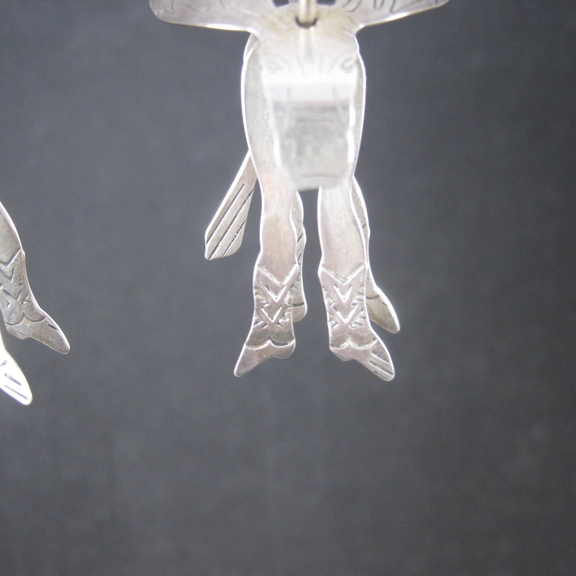 Vintage Moose Hoop Earrings | Southwestern Sterling Silver Estate Jewelry
