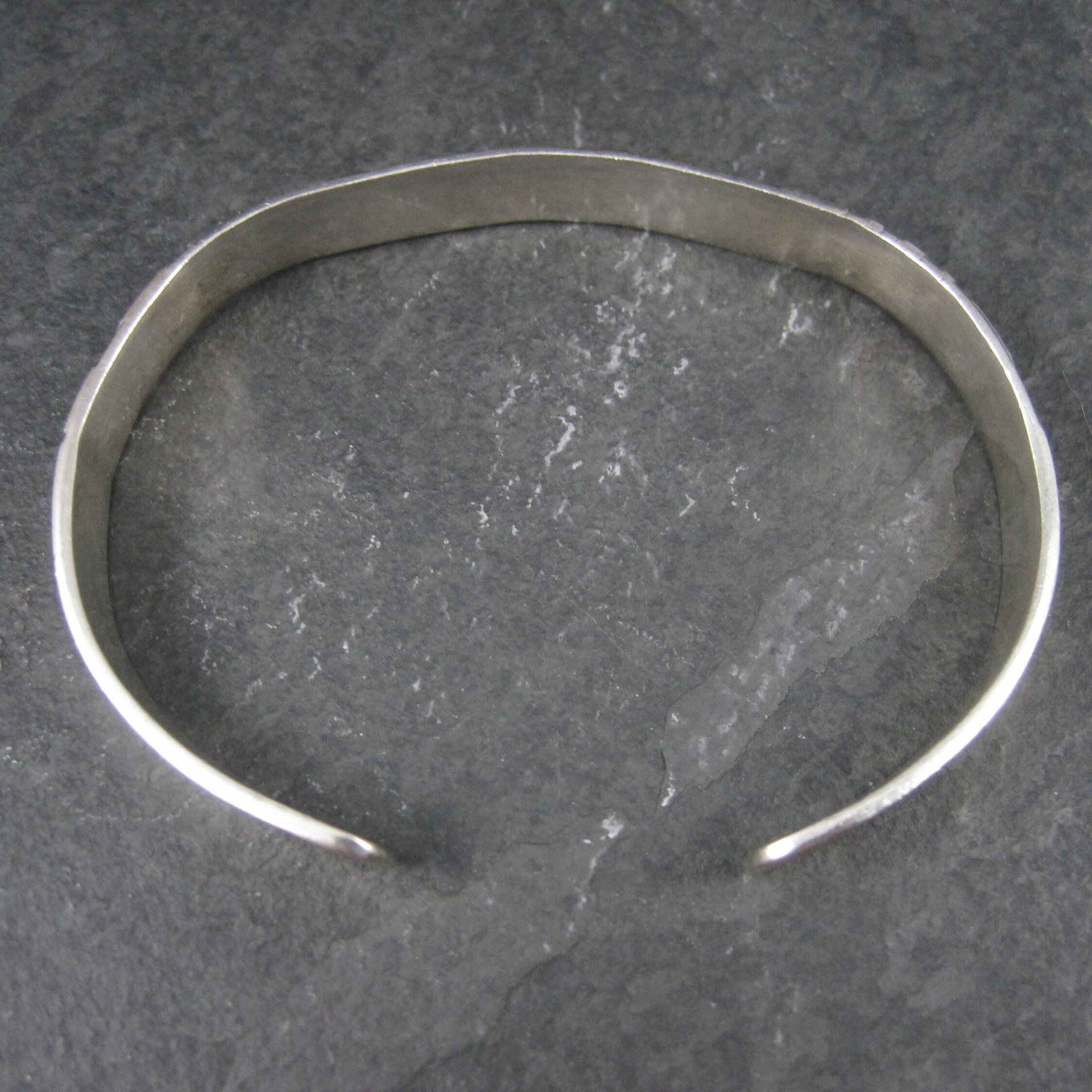 Vintage Sterling Tribal Cuff Bracelet 6.5 Inches