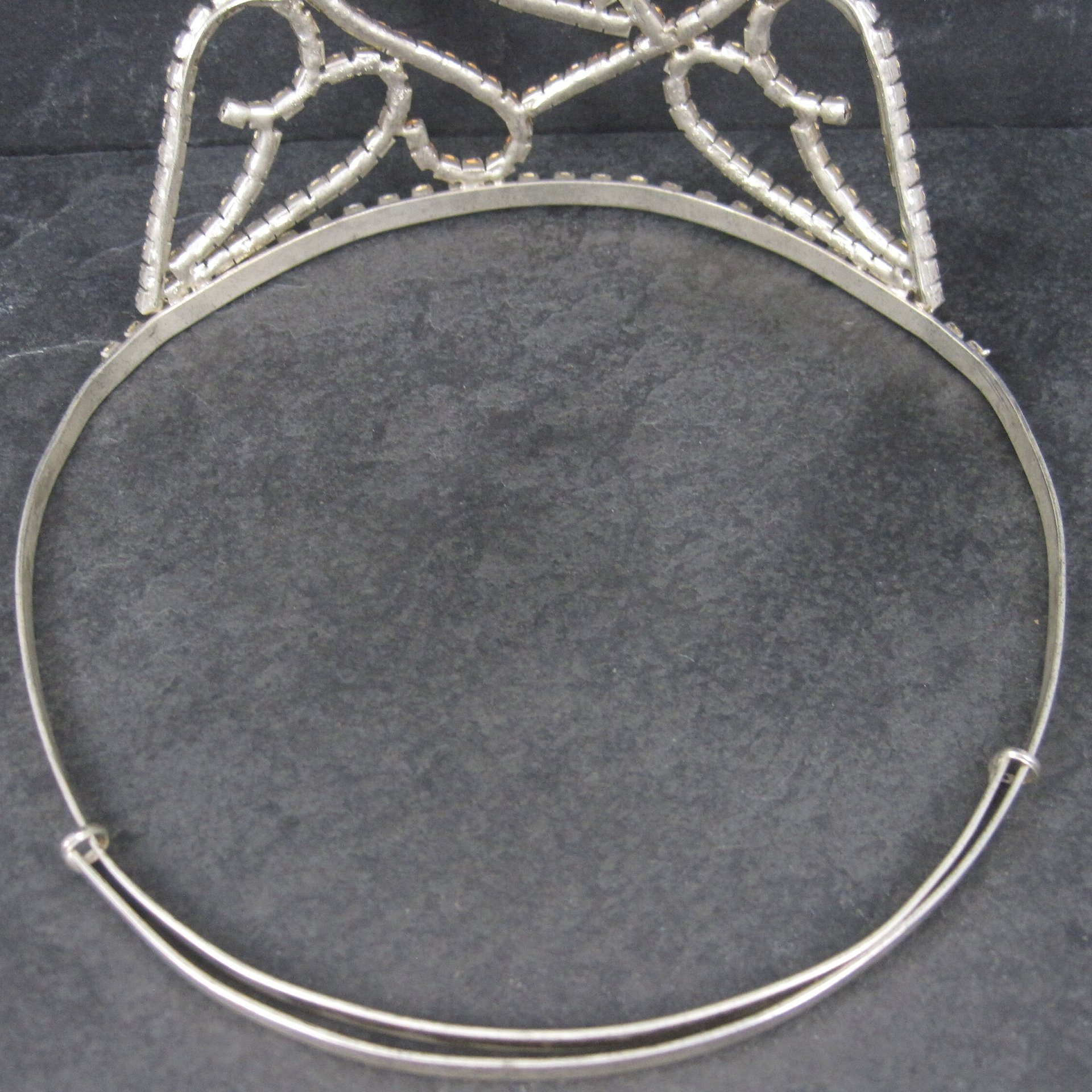 Large 4 Inch Vintage Beauty Queen Pageant Rhinestone Crown Tiara