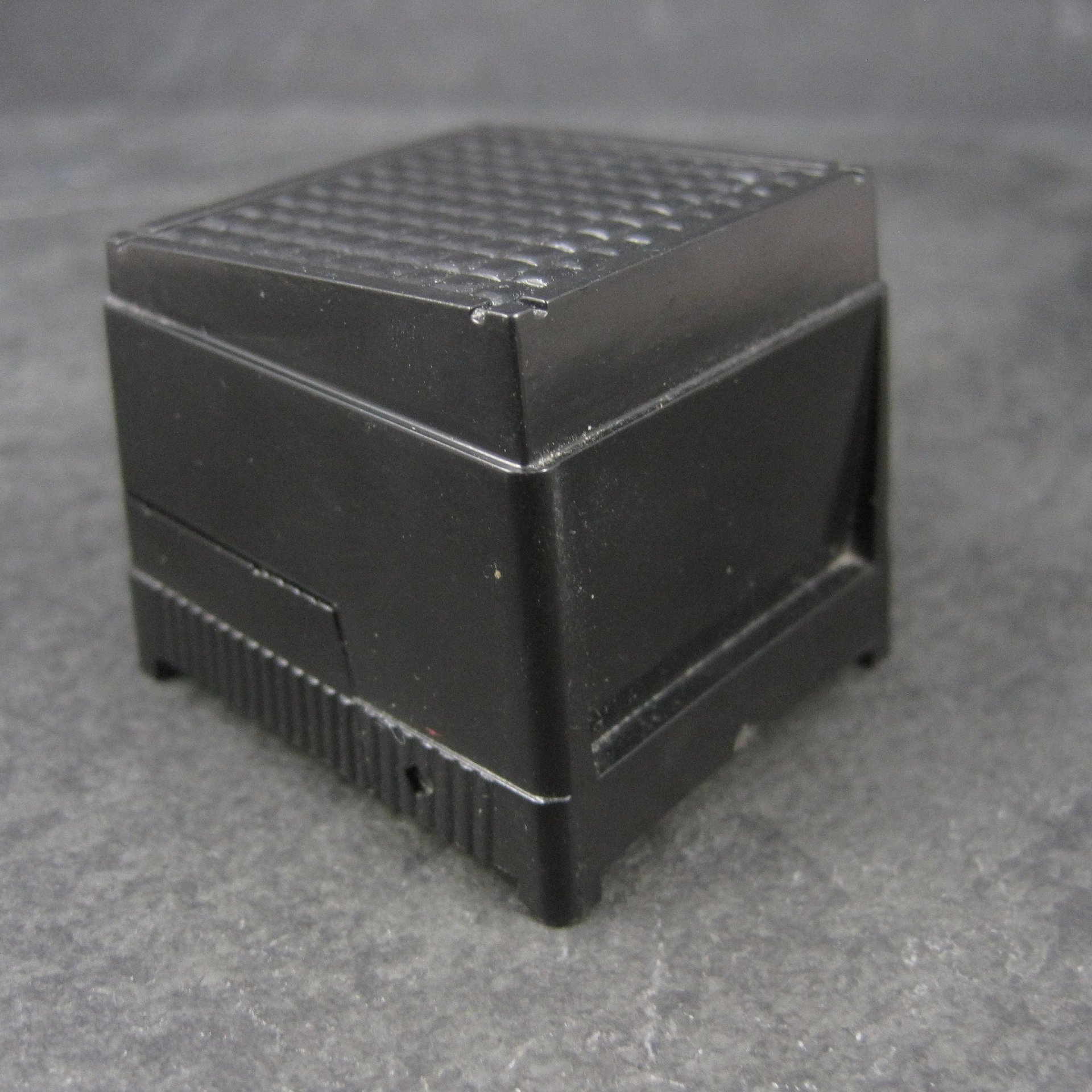 Estate Deco Style Plastic Black Ring Box