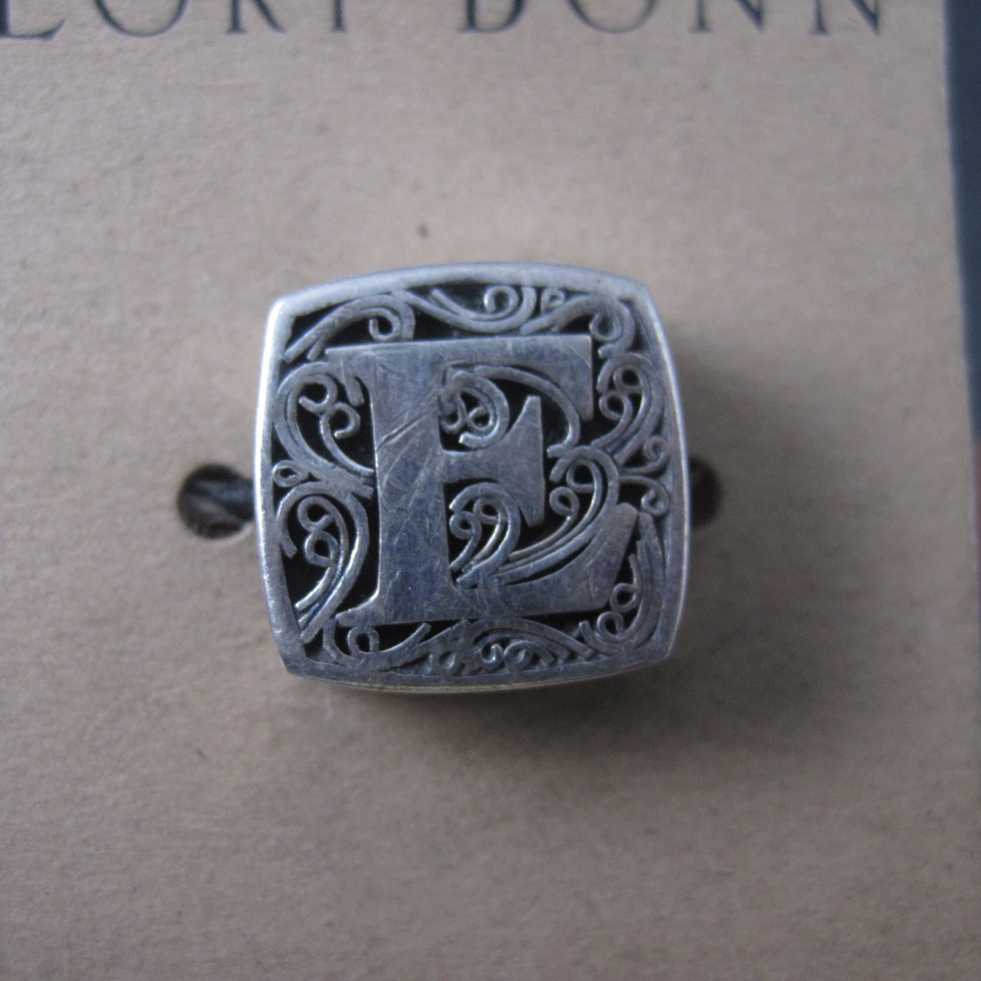 Lori Bonn Sterling Silver Love Letter Initial E Slide Charm