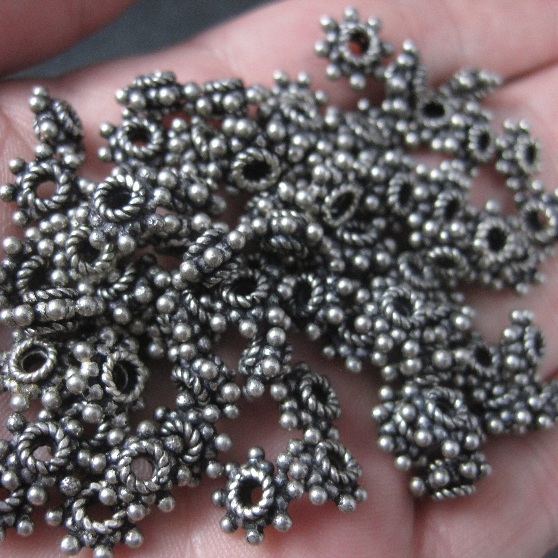 Destash lot of 78 Sterling Beads 9x4mm