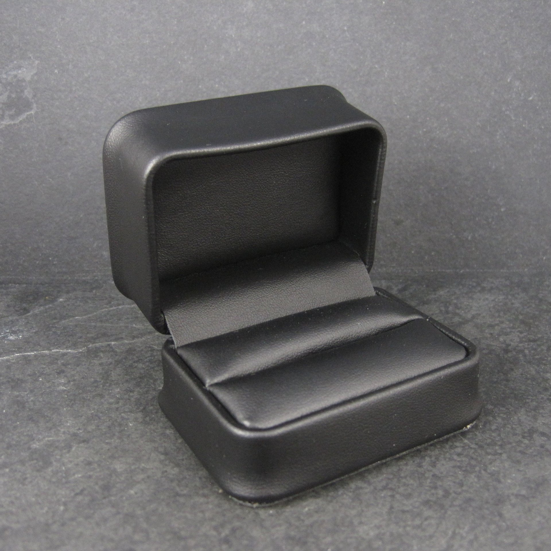 Black Leatherette Double Wedding Ring Box