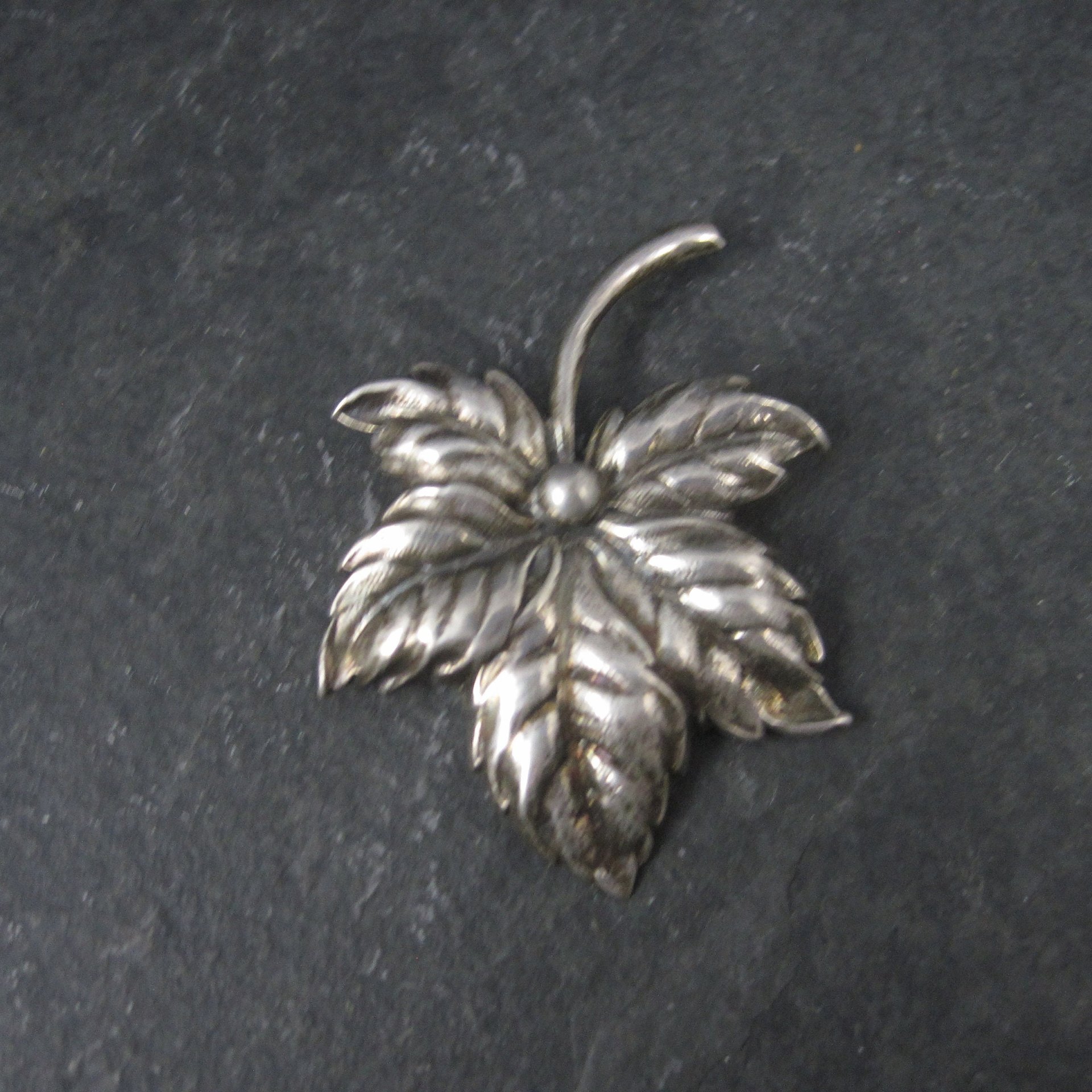 Estate Beau Sterling Leaf Brooch