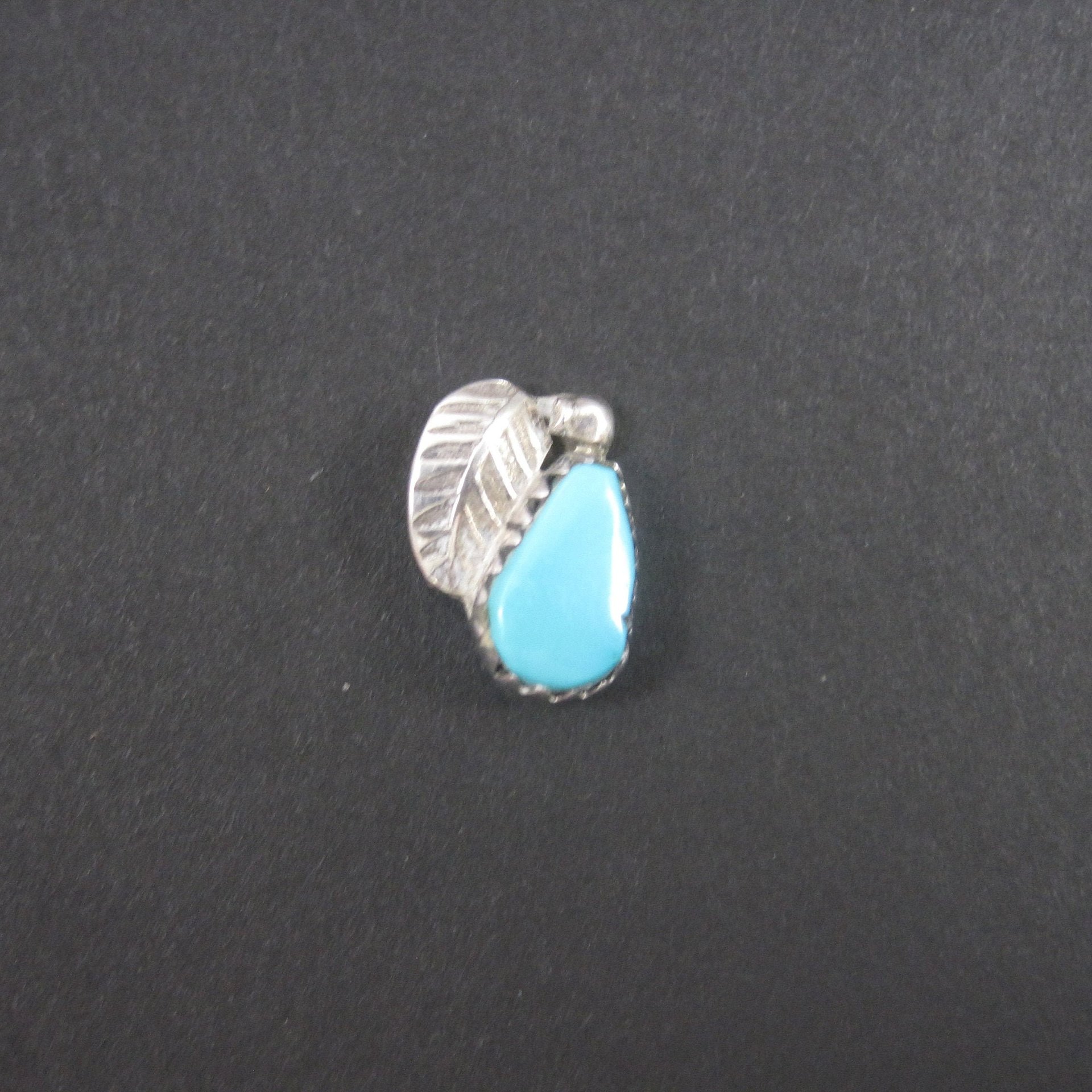 Vintage Southwestern Sterling Turquoise Tie Tack