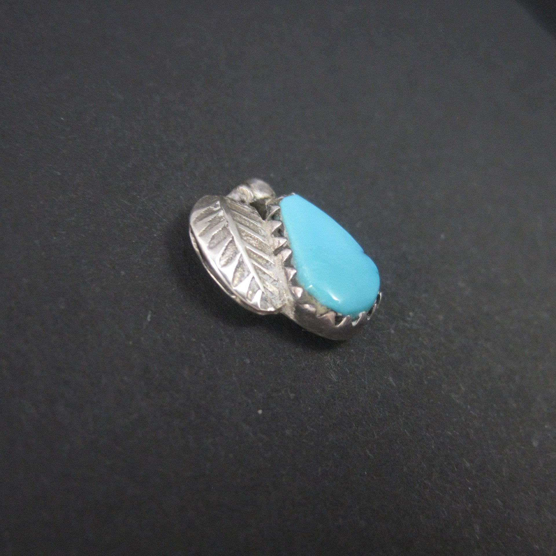 Vintage Southwestern Sterling Turquoise Tie Tack