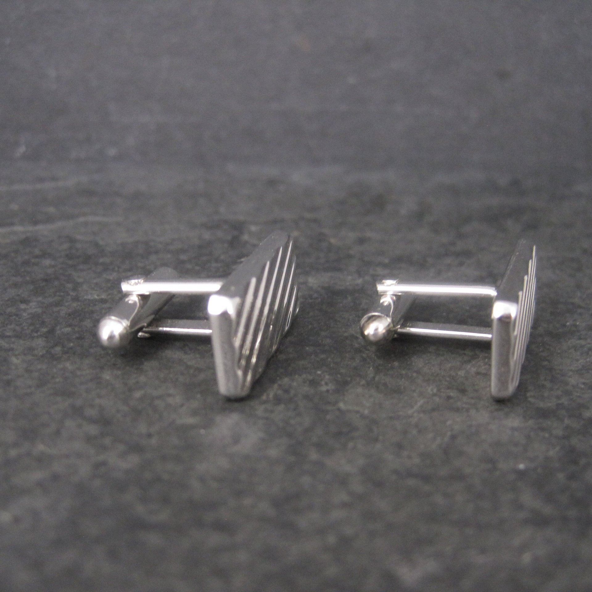 Classic Vintage Silver Swank Cufflinks