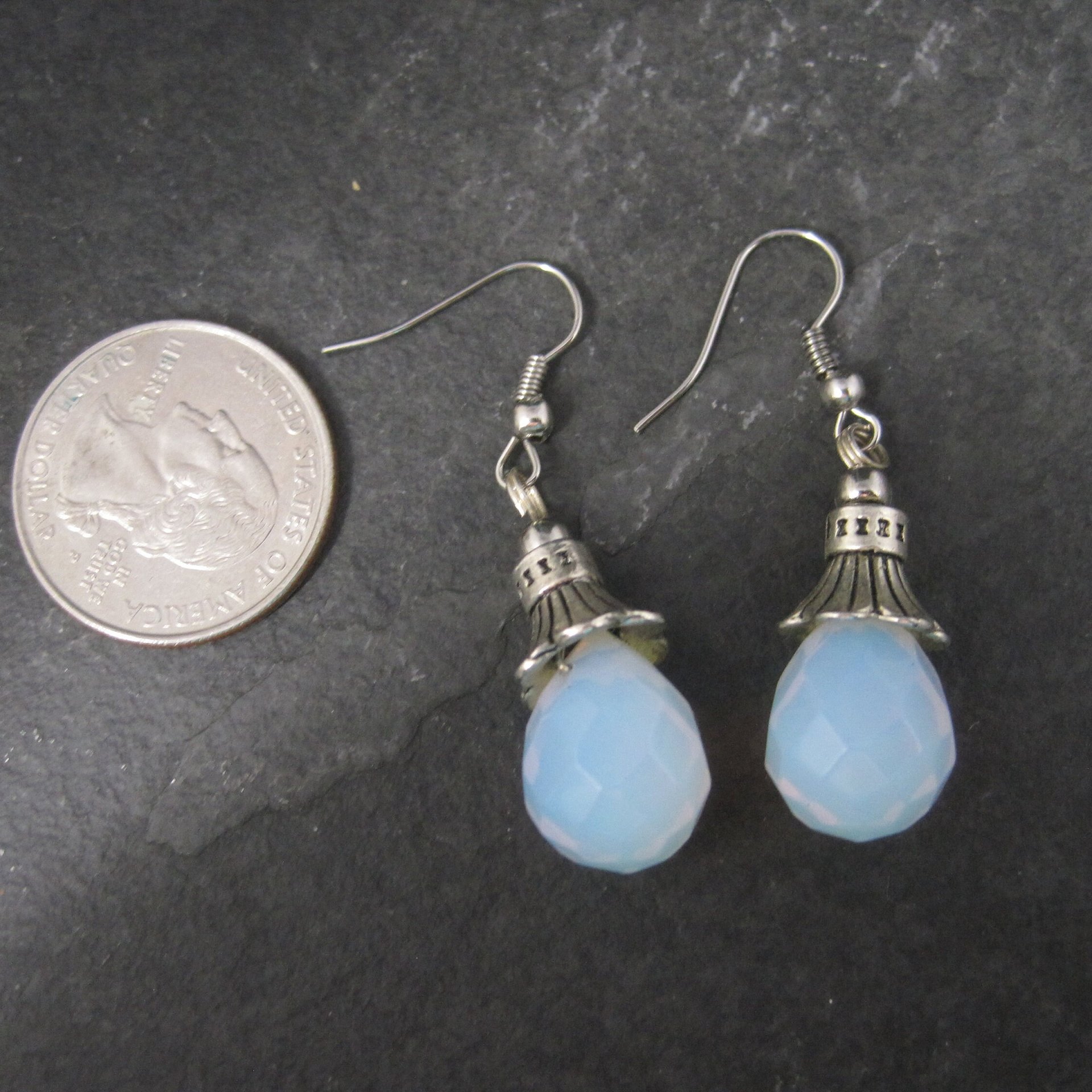Faceted Opalite Wedding Earrings