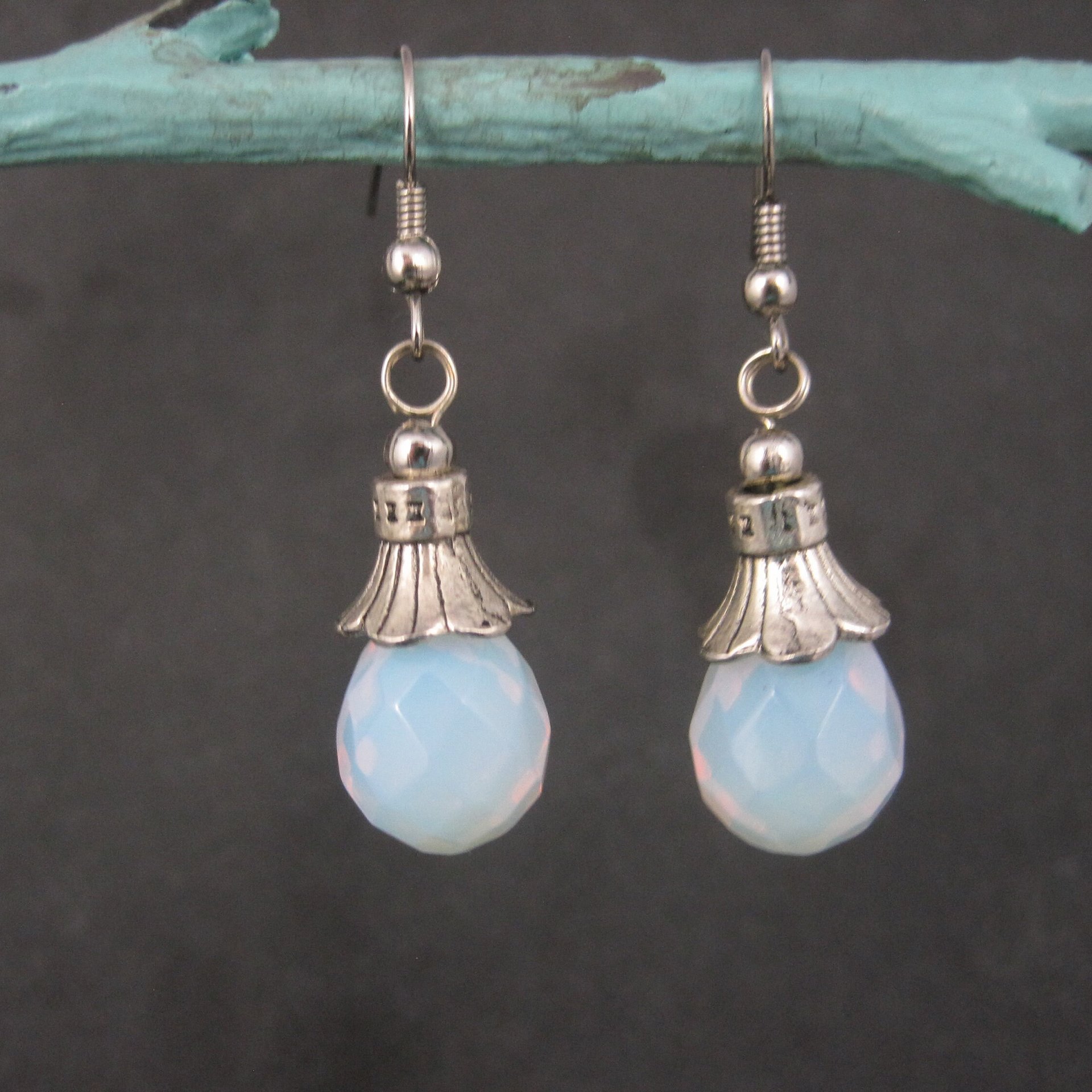 Faceted Opalite Wedding Earrings