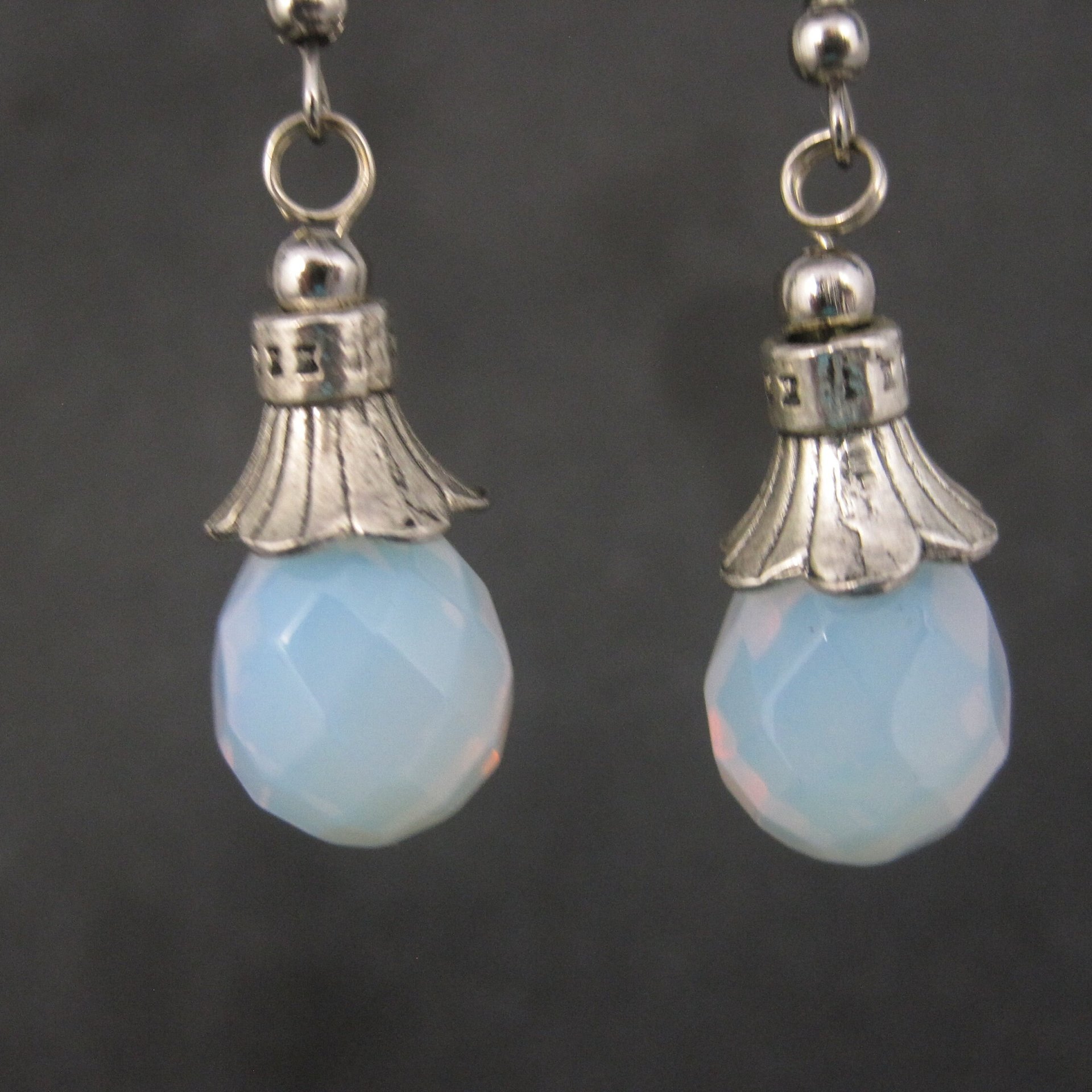 Faceted Opalite Wedding Earrings