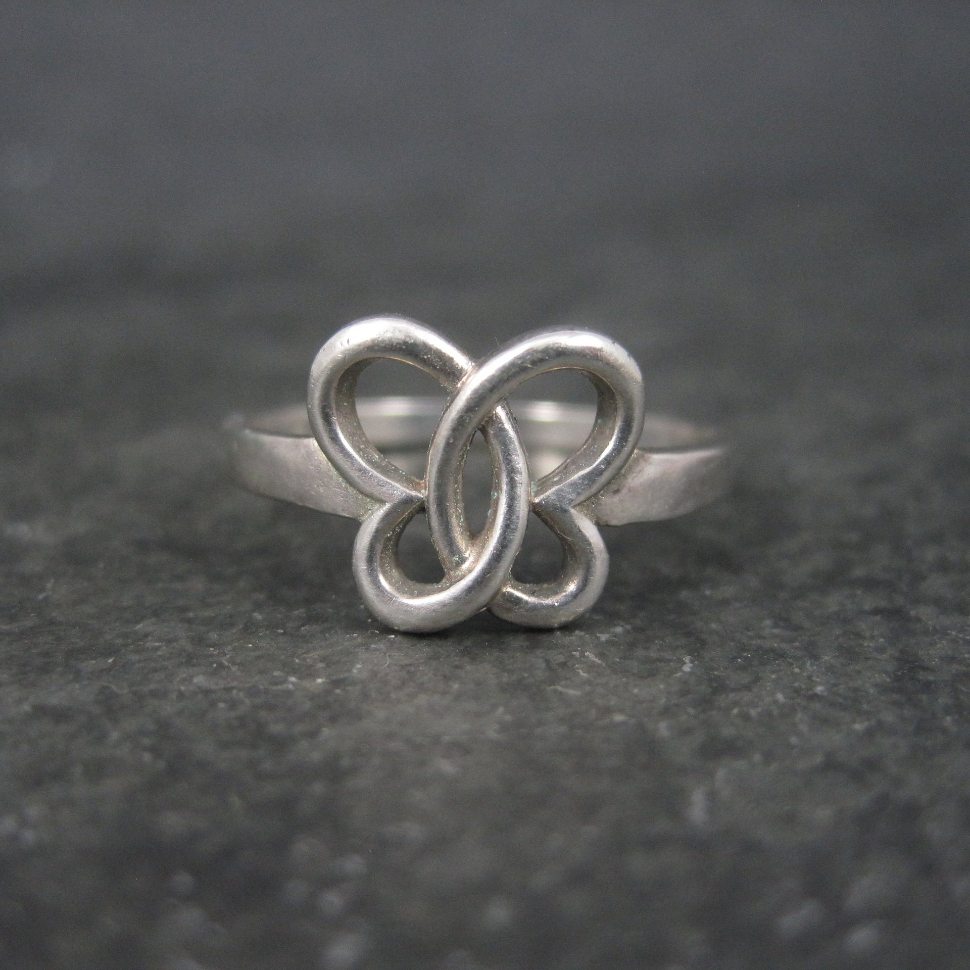 Vintage Italian Sterling Butterfly Ring New Old Stock