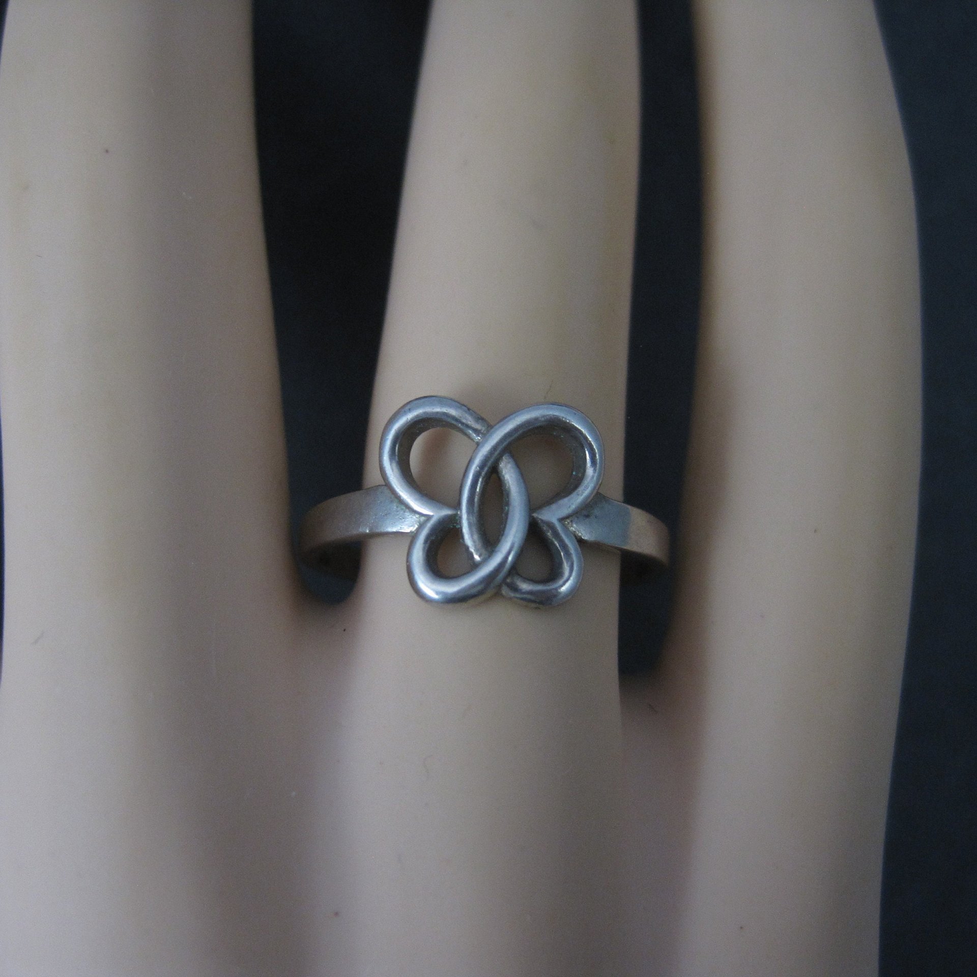Vintage Italian Sterling Butterfly Ring New Old Stock