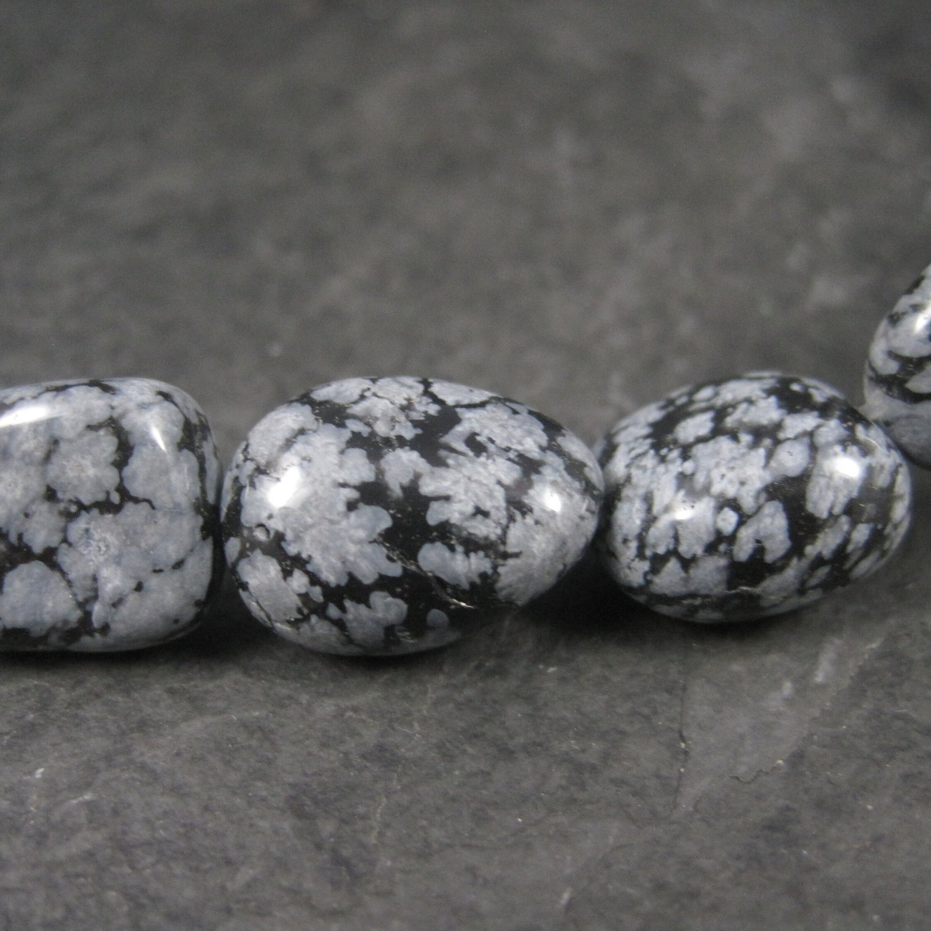 Snowflake Obsidian Bead Strand from Jewelry Basics