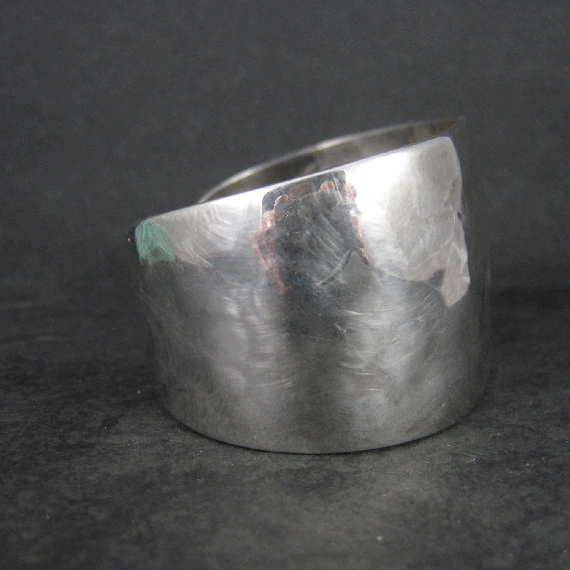 Vintage Hammered Sterling Cuff Bracelet 6 Inches