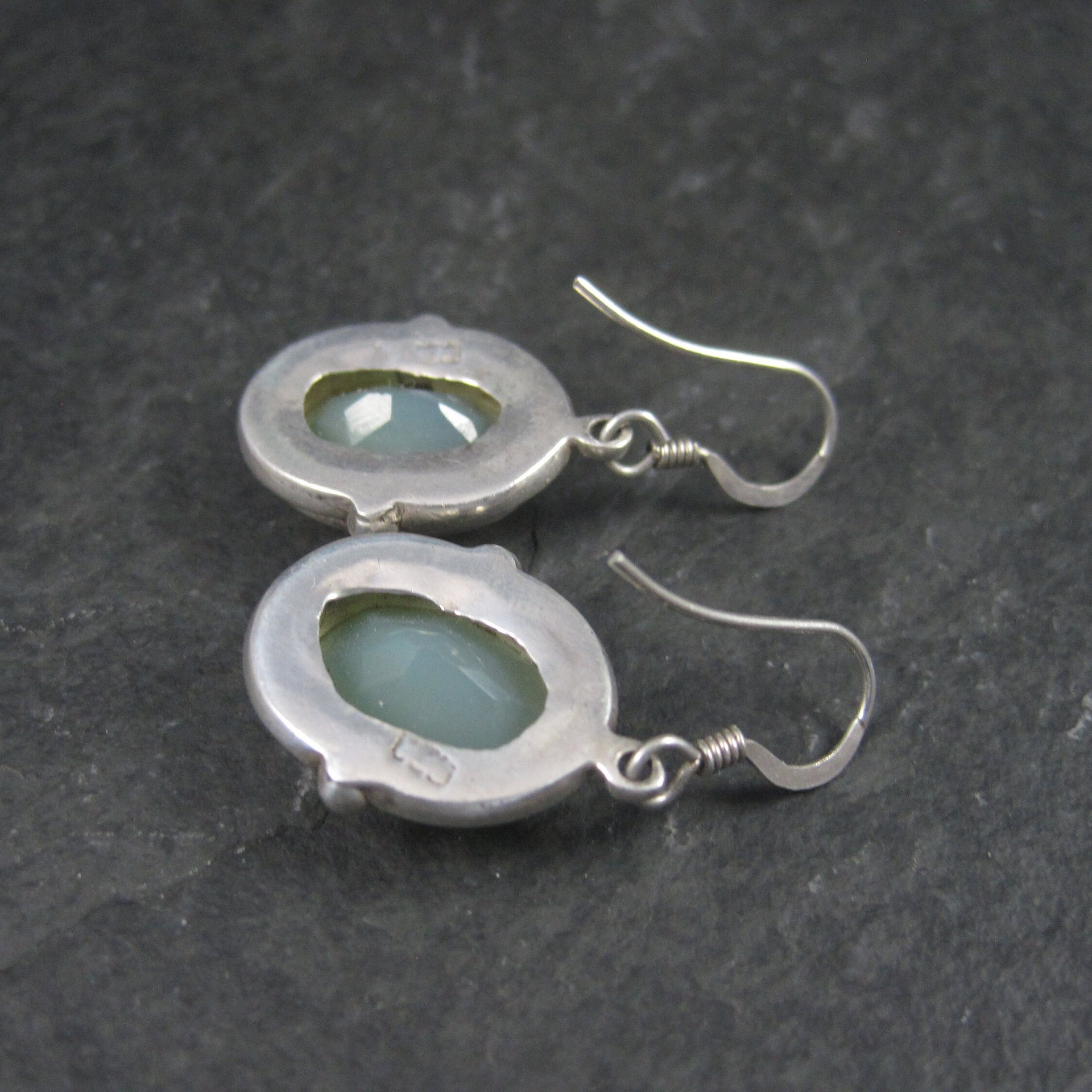 Vintage Sterling Chalcedony Earrings