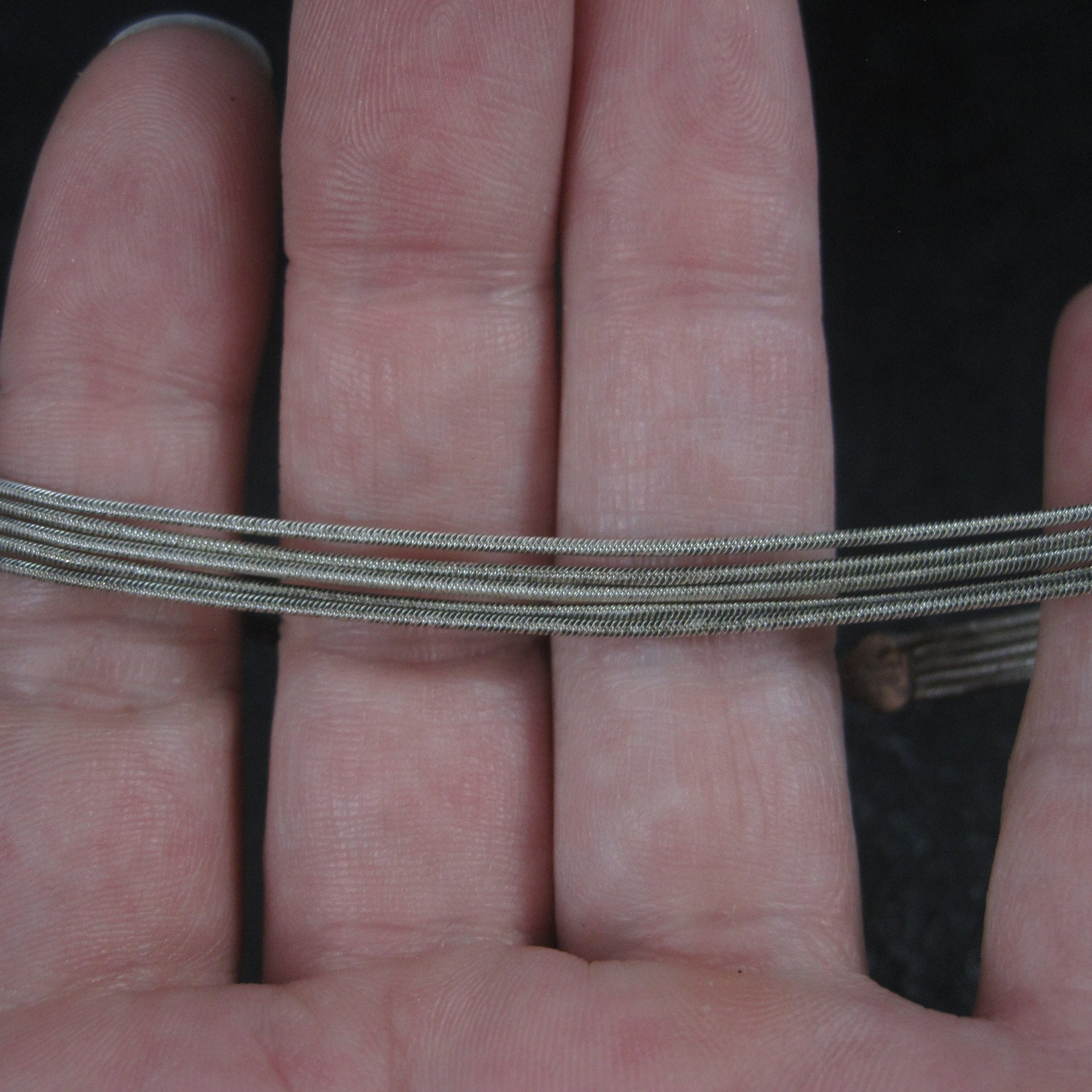 Italian Sterling 5 Strand Chain Bracelet 7.5 Inches