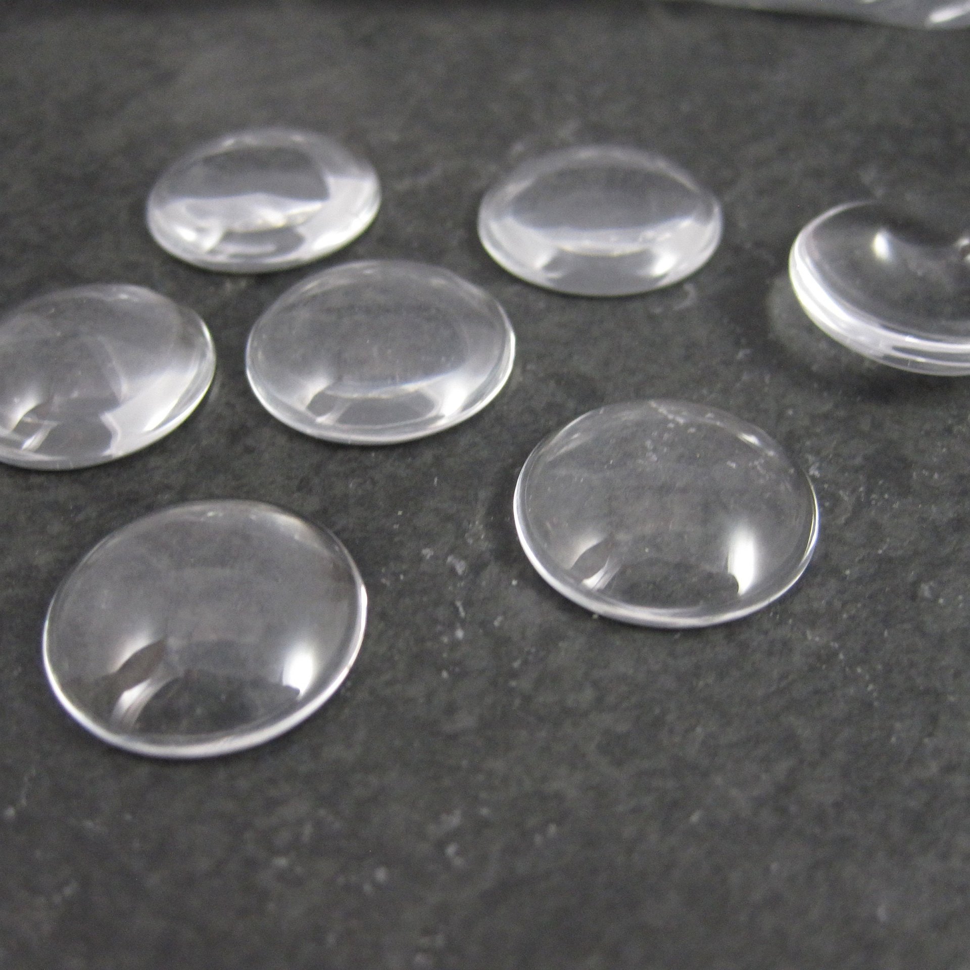 Destash 18mm clear flat round cabochons Lot of 40