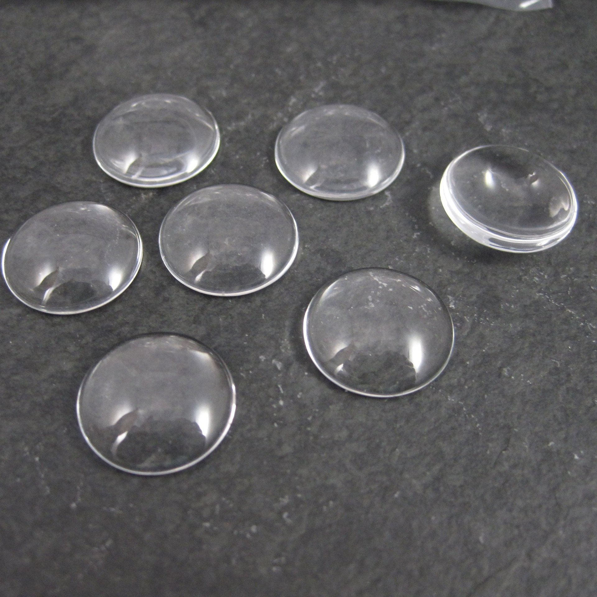 Destash 18mm clear flat round cabochons Lot of 40