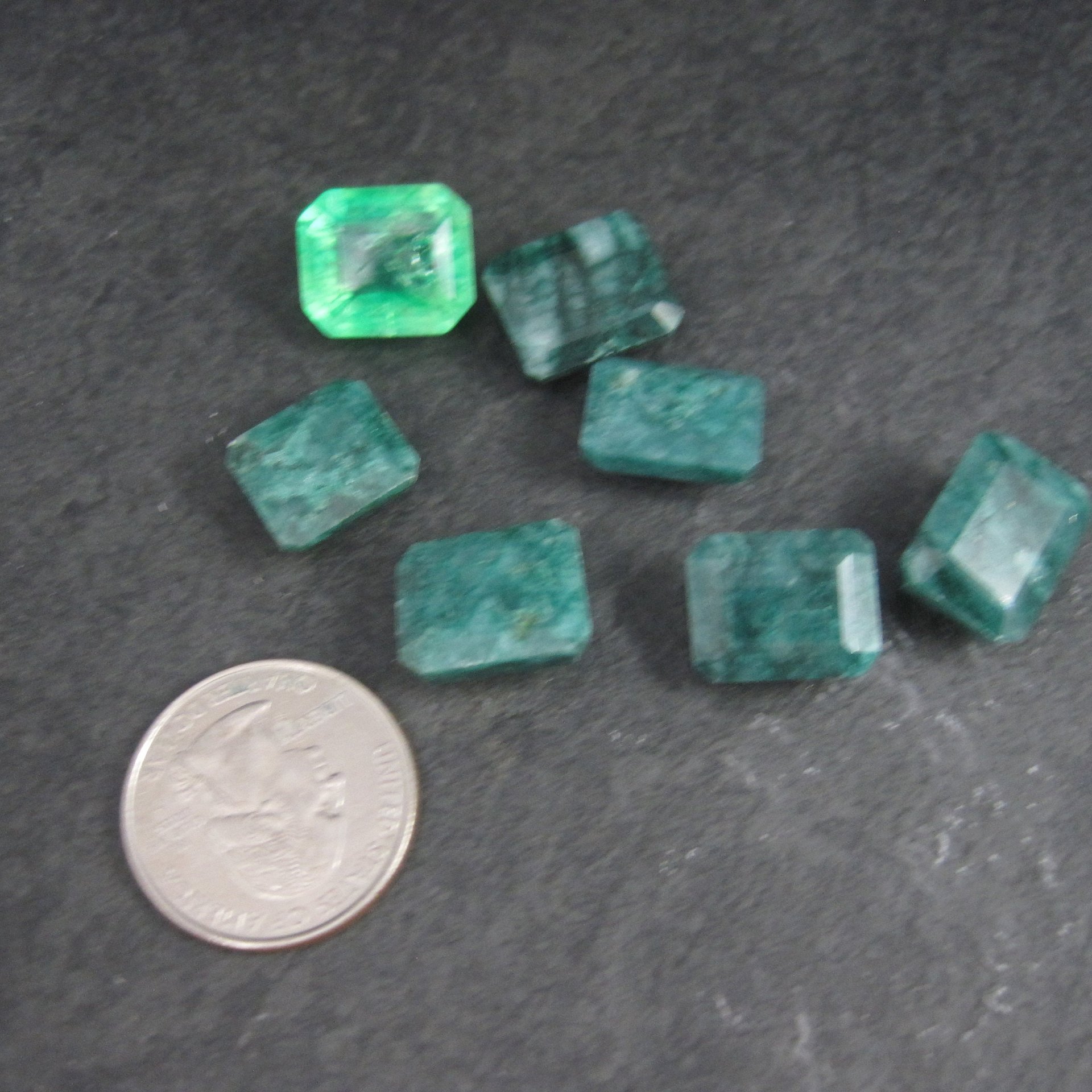 Destash Lot of Faceted Emeralds Loose Gemstones 82.5 Carats