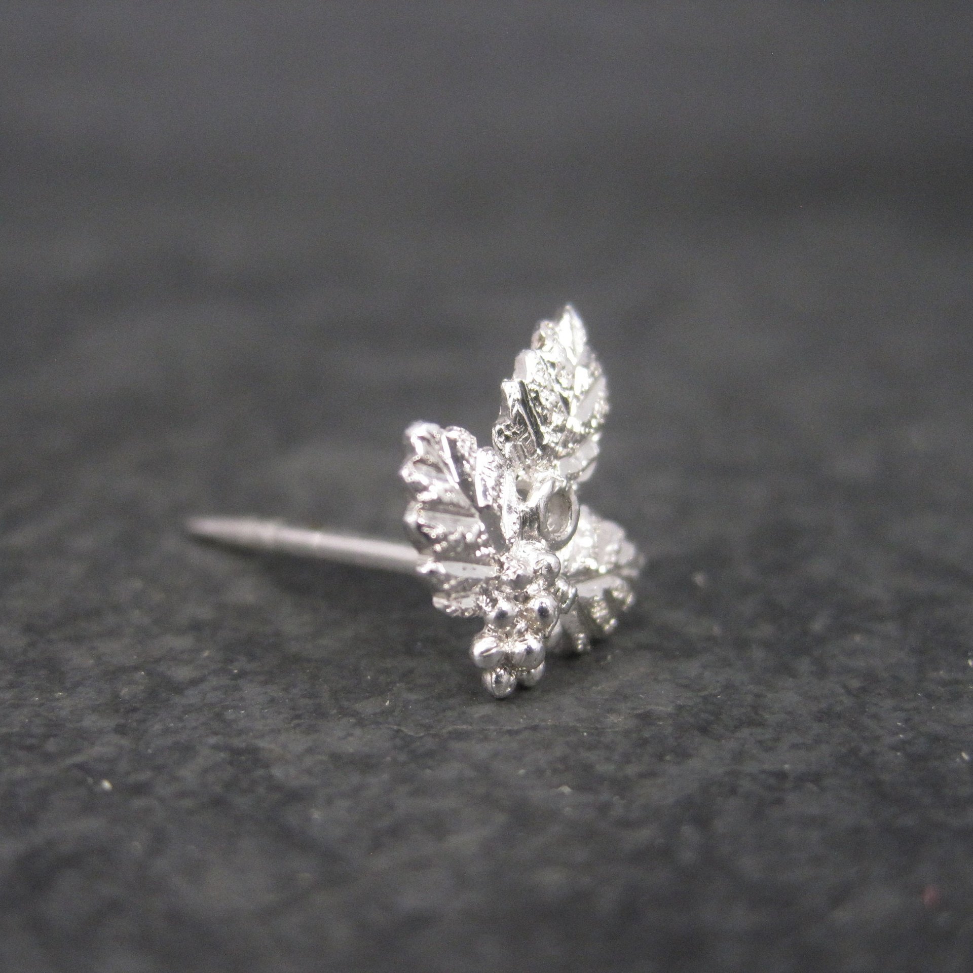 Estate Black Hills Silver Leaf Tie Tack