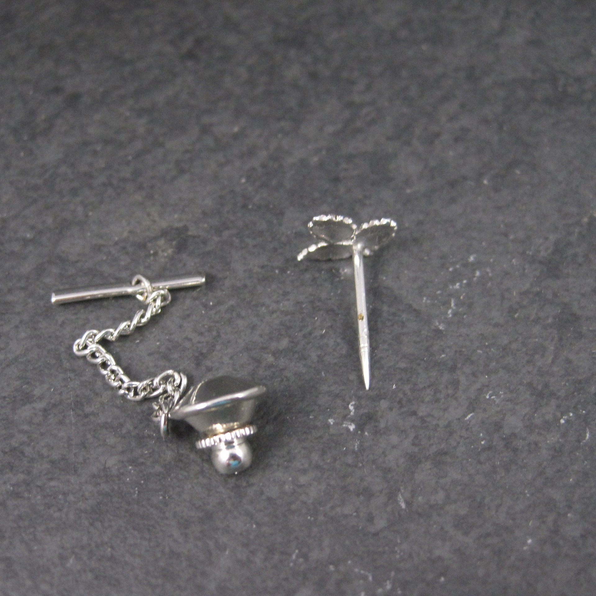 Estate Black Hills Silver Leaf Tie Tack