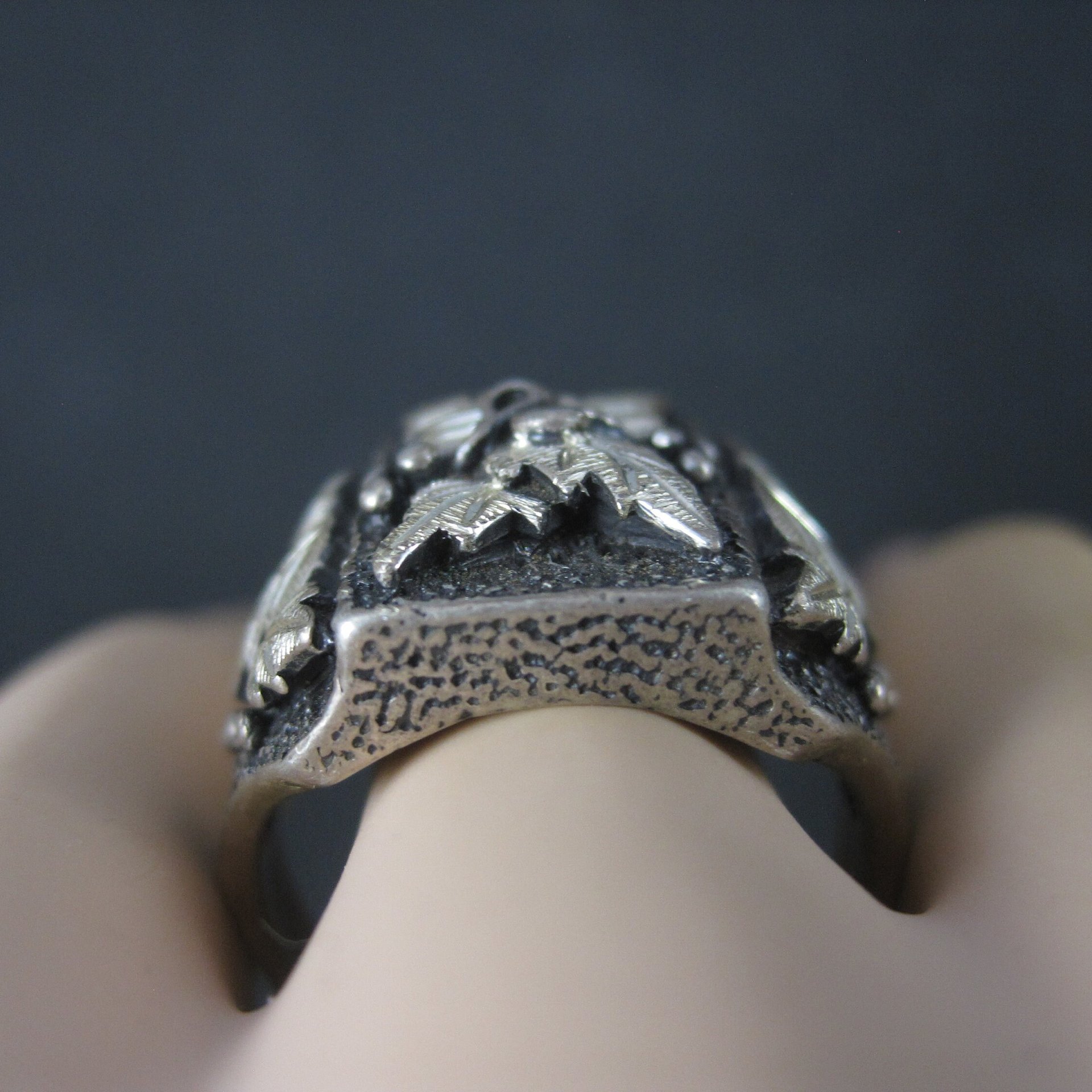Mens Black Hills Silver Ring