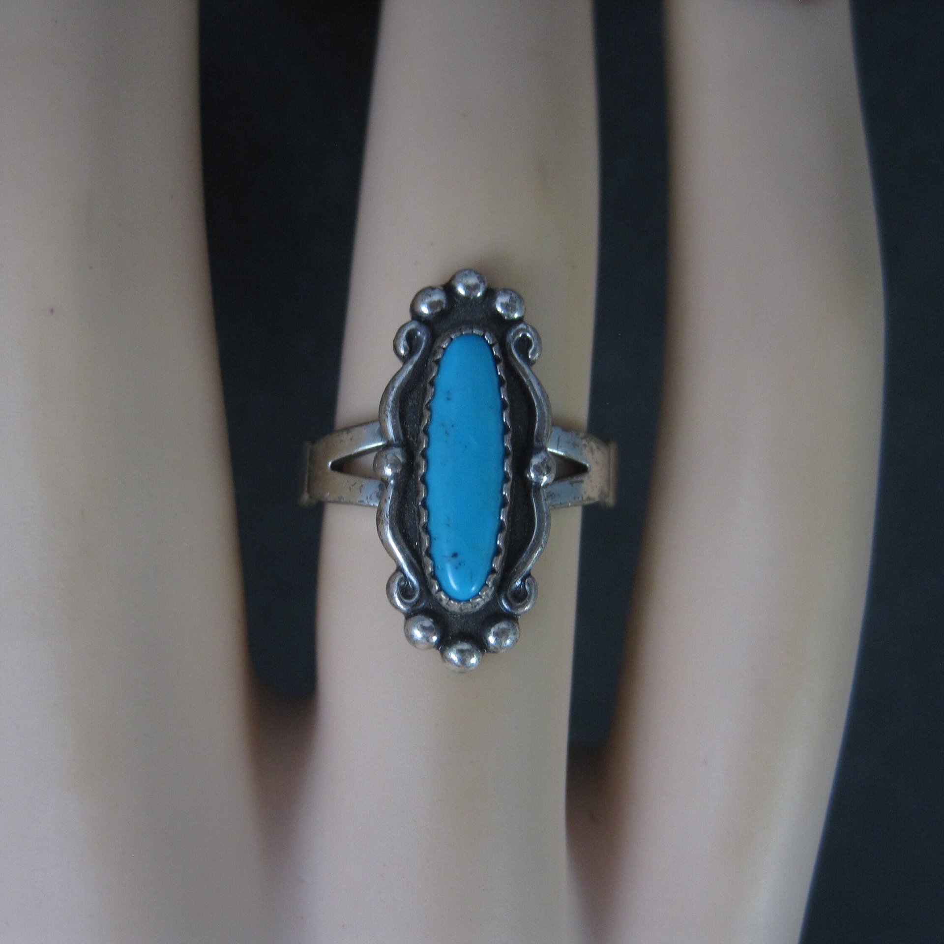 Classic Southwestern Sterling Turquoise Ring