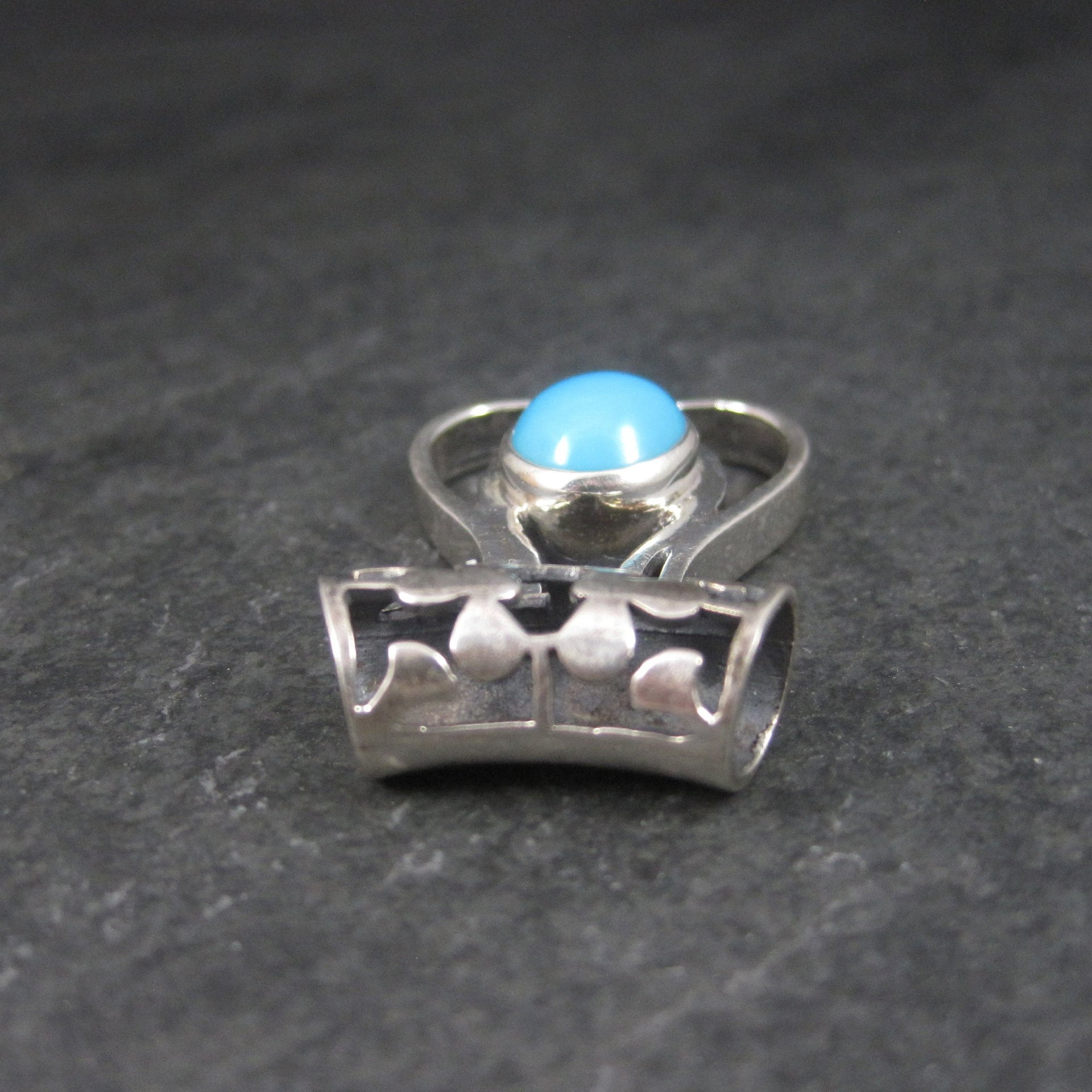 Sterling Sleeping Beauty Turquoise Pendant