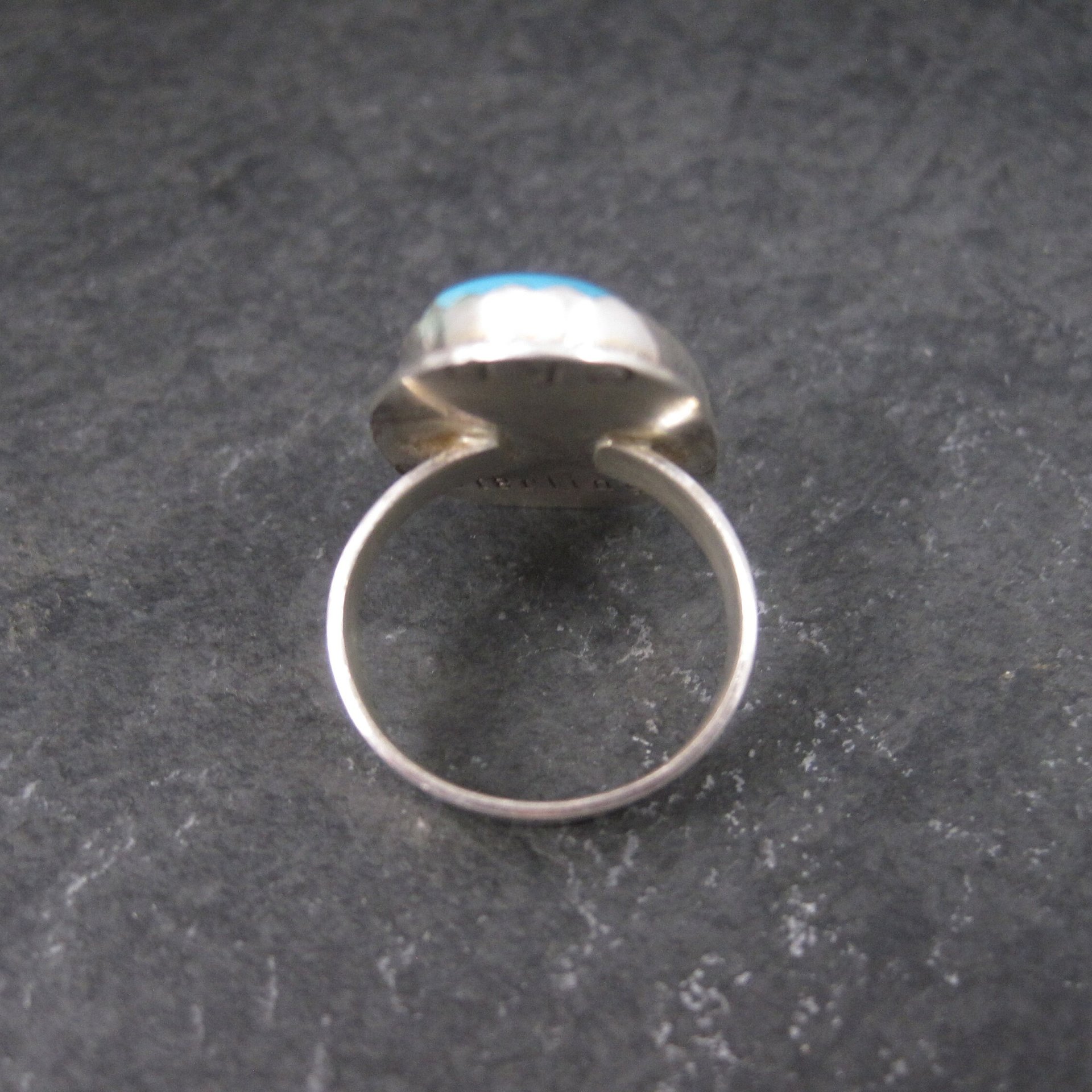 Vintage Navajo Sterling Turquoise Ring Size 6.5