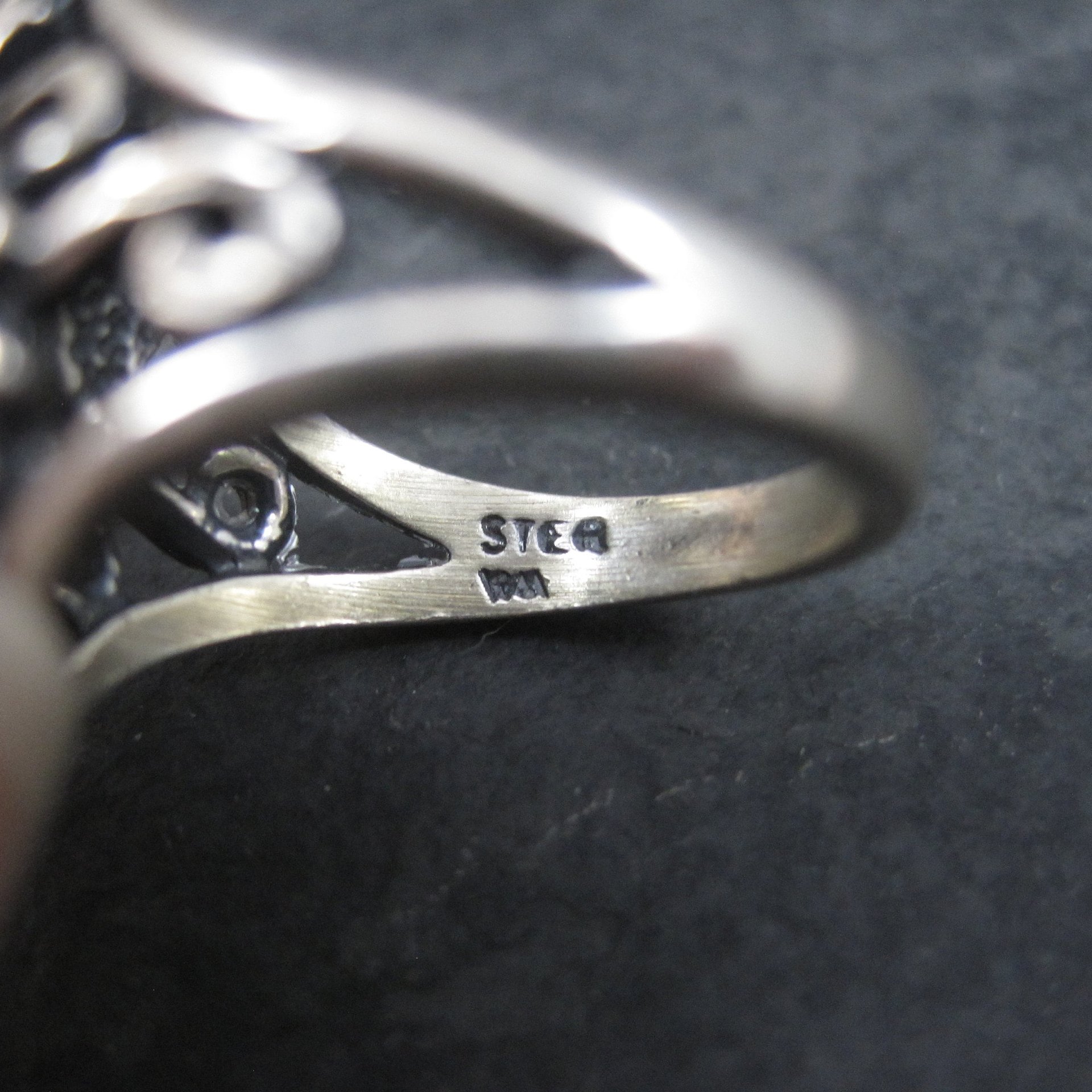 Vintage Black Hills Silver Rose Ring Size 6
