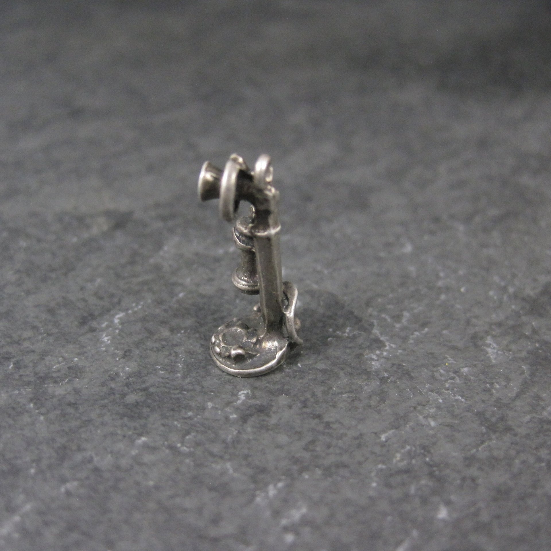 Sterling Antique Telephone Charm